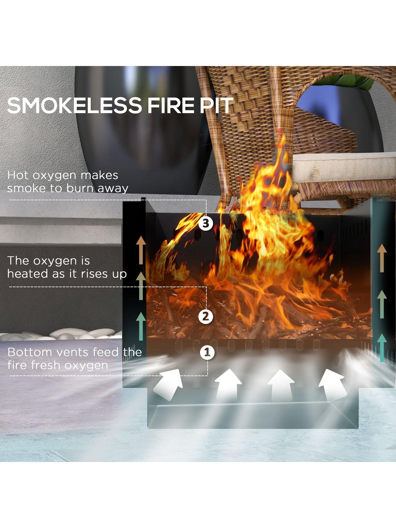 Image 5 of 7 of OutSunny Fire Pit 48L x 48W x 41H cm