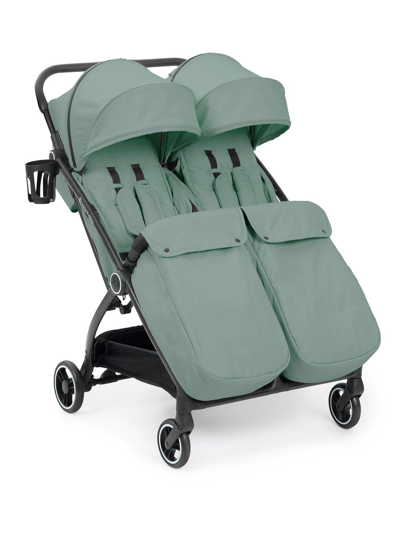Image 1 of 8 of Ickle Bubba Aries Double Max Autofold Stroller - Sage Green