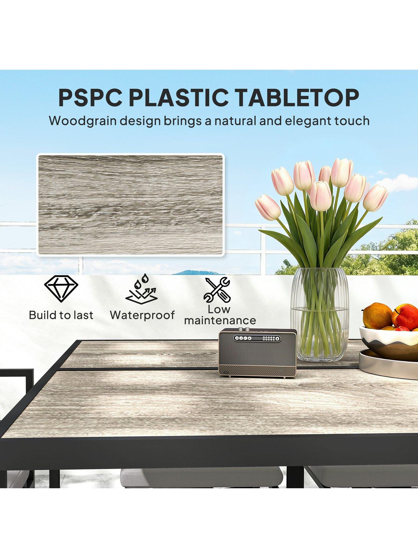 Image 5 of 7 of OutSunny 8 Seater Cube Patio Dining Set