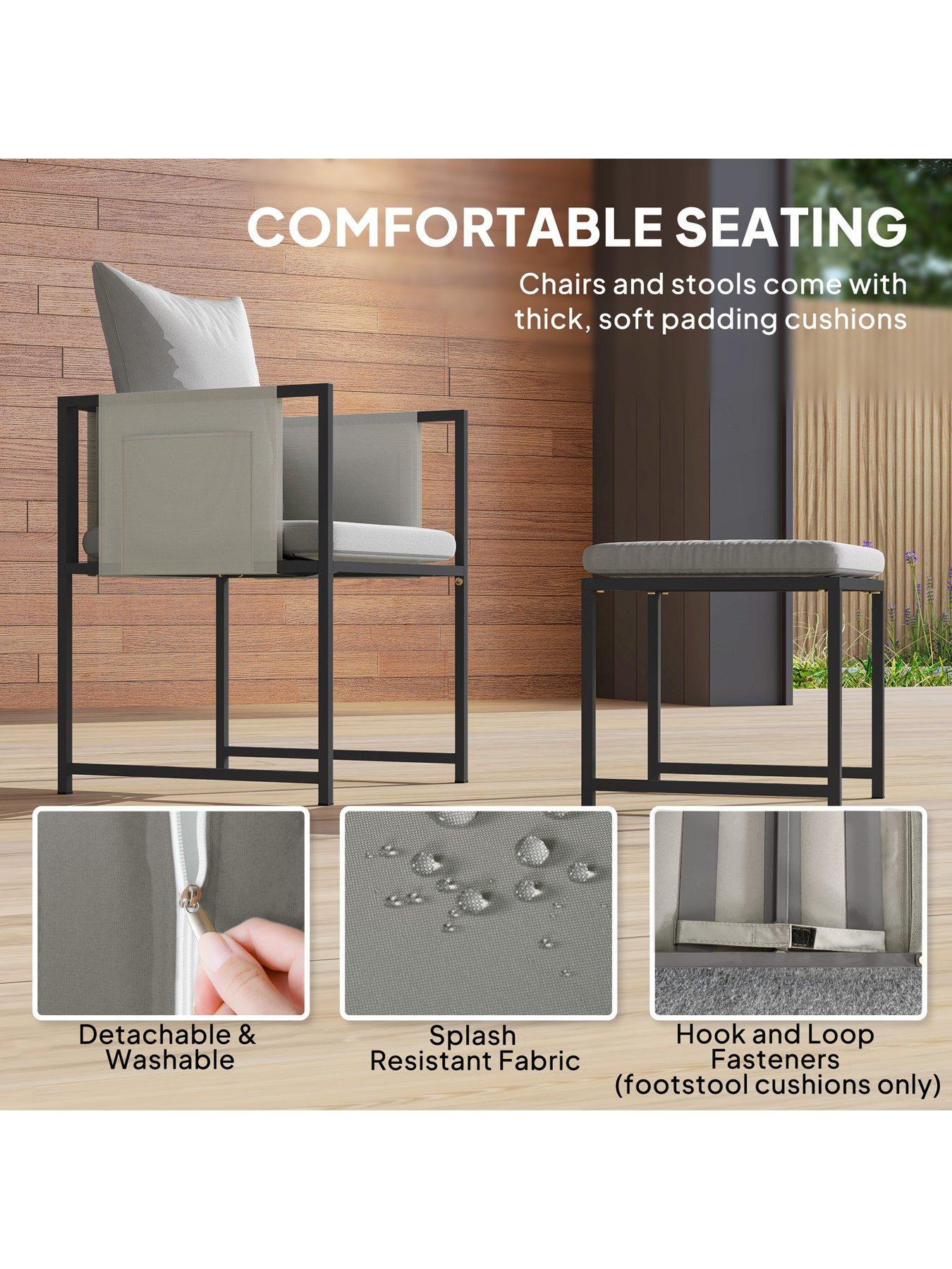 Image 6 of 7 of OutSunny 8 Seater Cube Patio Dining Set