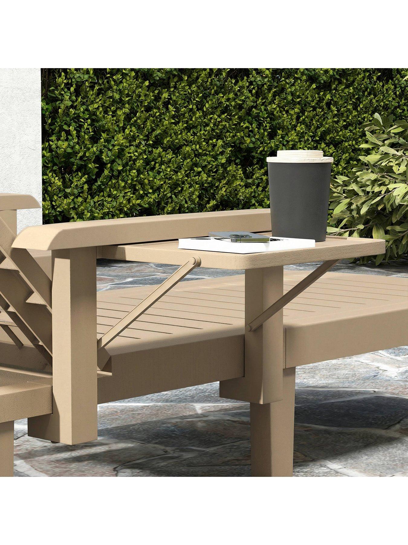 Image 7 of 7 of OutSunny Set of&nbsp;2 Sun Loungers&nbsp;- Natural