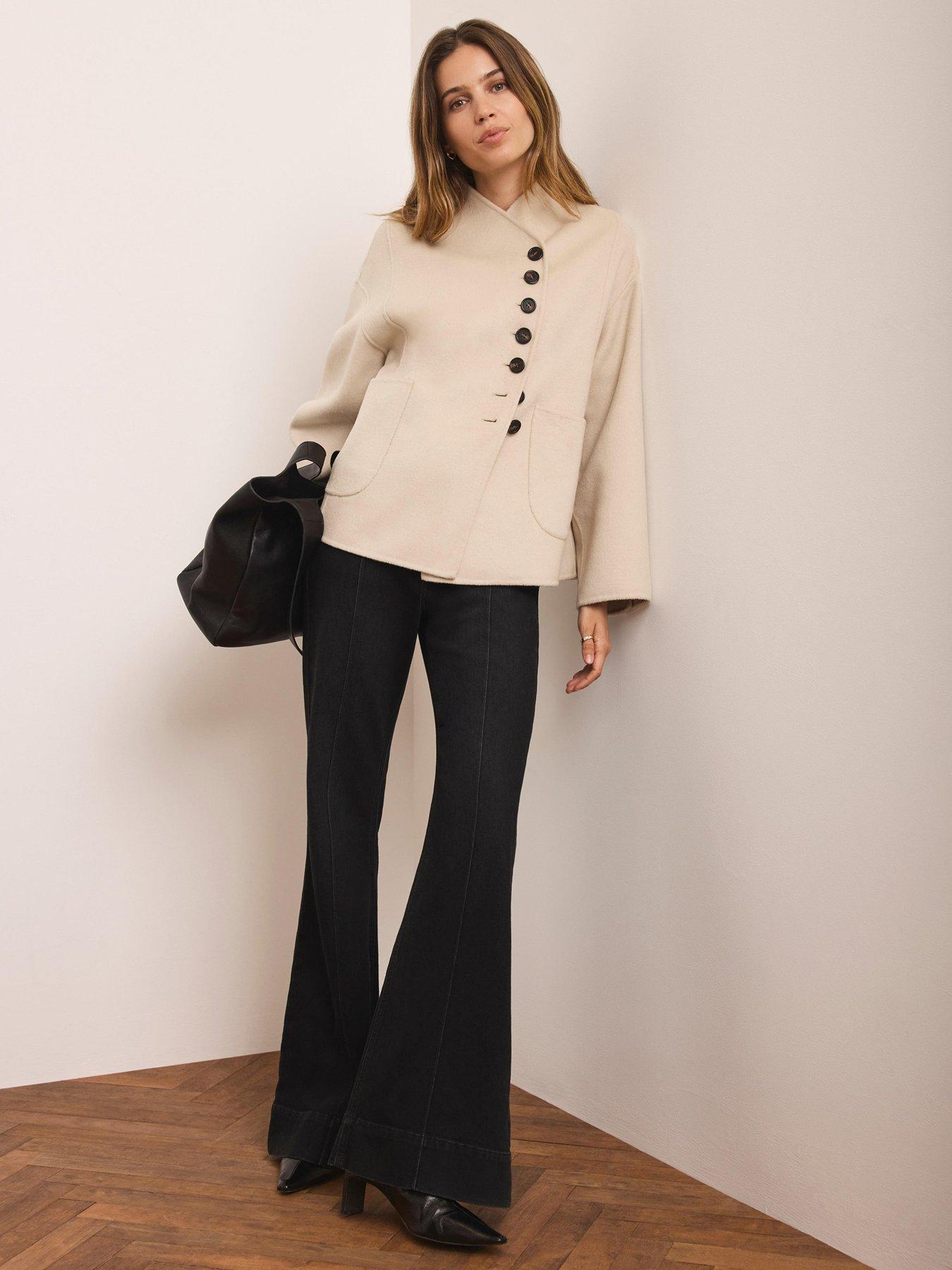 Image 4 of 6 of Mint Velvet Hand Finished Button Detail Jacket - Yellow