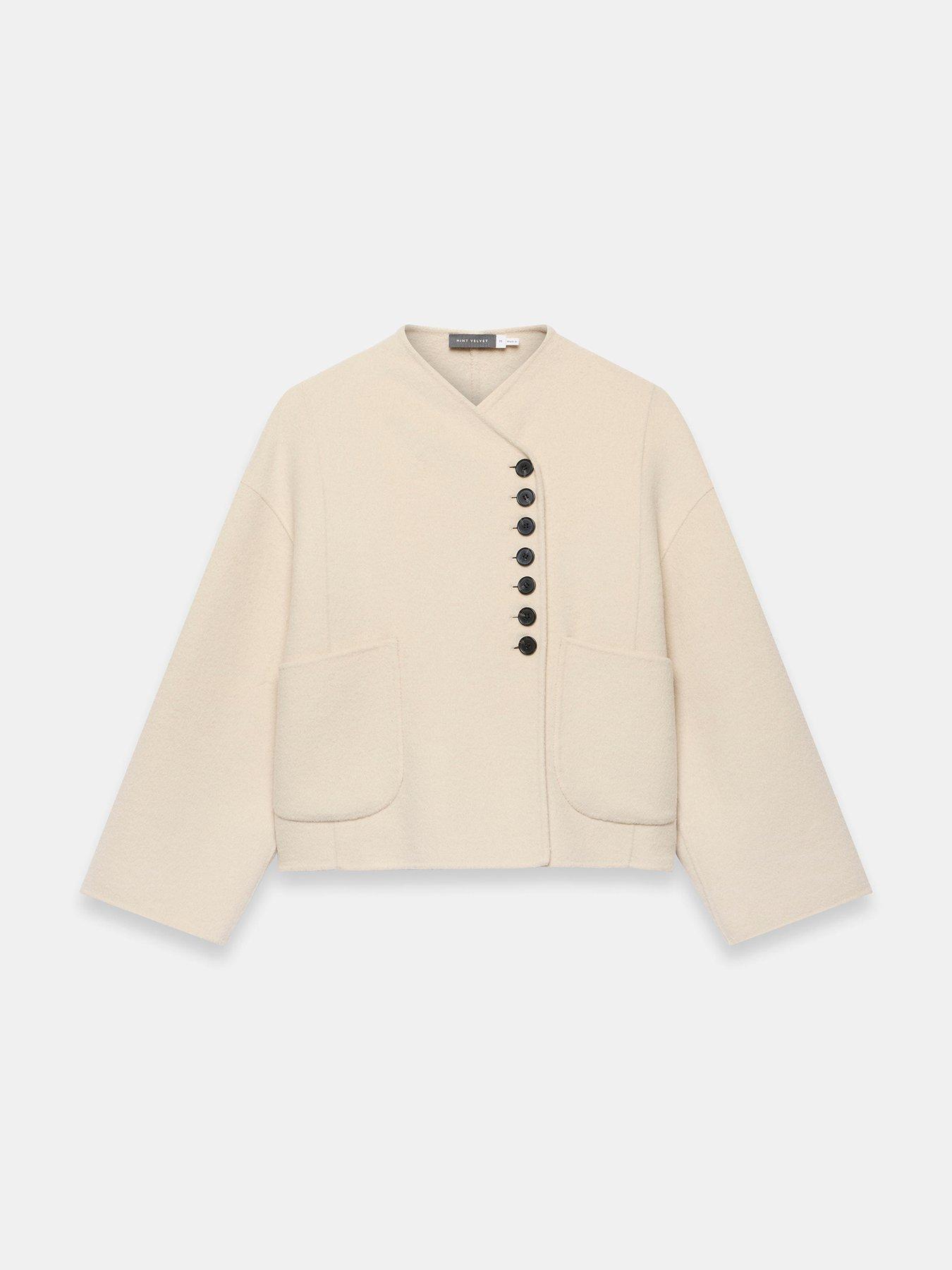 Image 5 of 6 of Mint Velvet Hand Finished Button Detail Jacket - Yellow