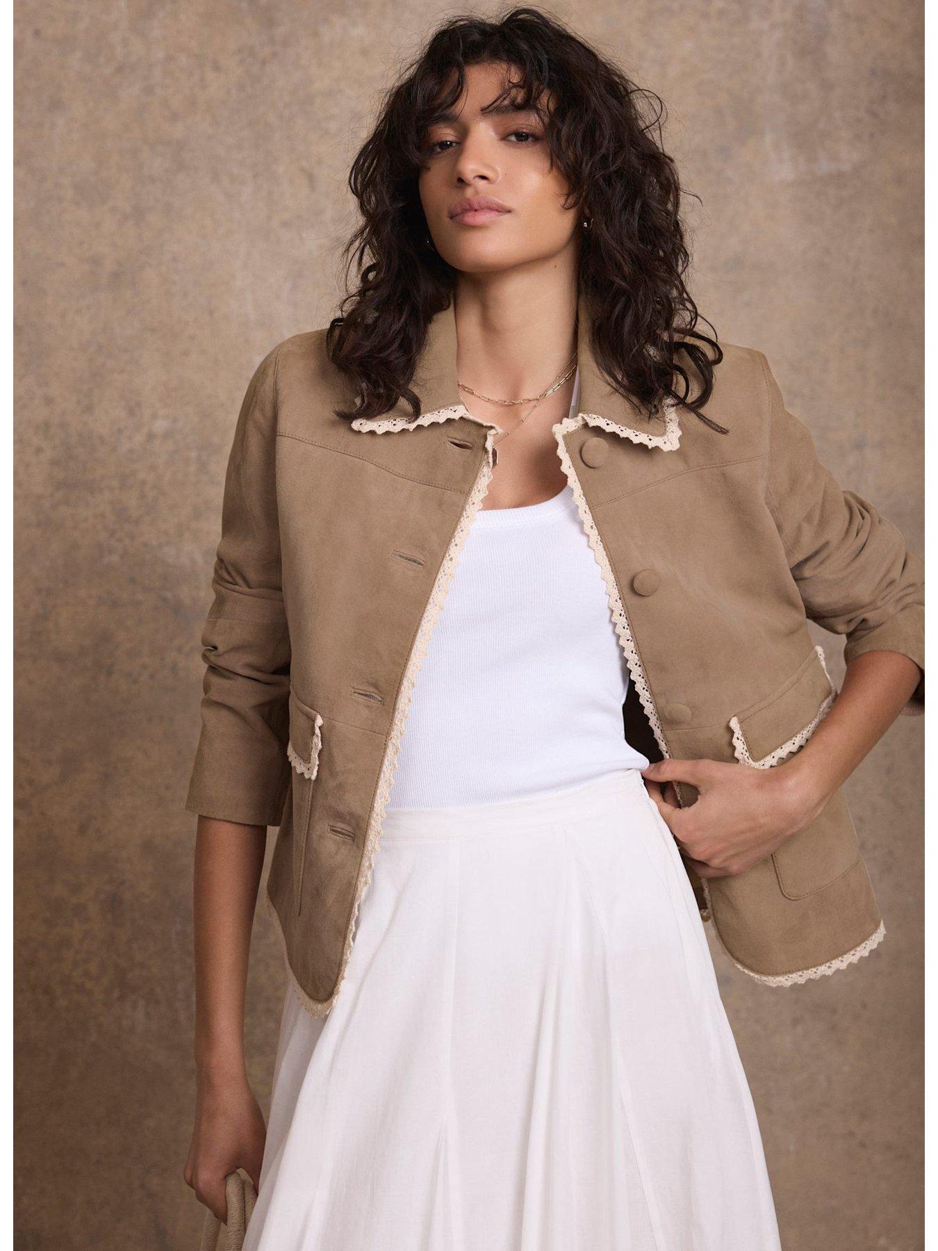 mint-velvet-sand-suede-lace-trim-jacket-neutralstillFront