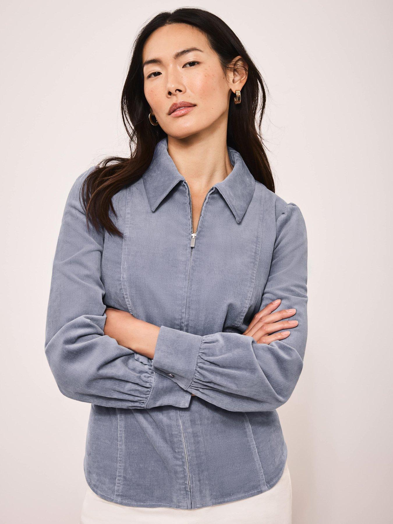 mint-velvet-cord-zip-front-shirt-bluefront
