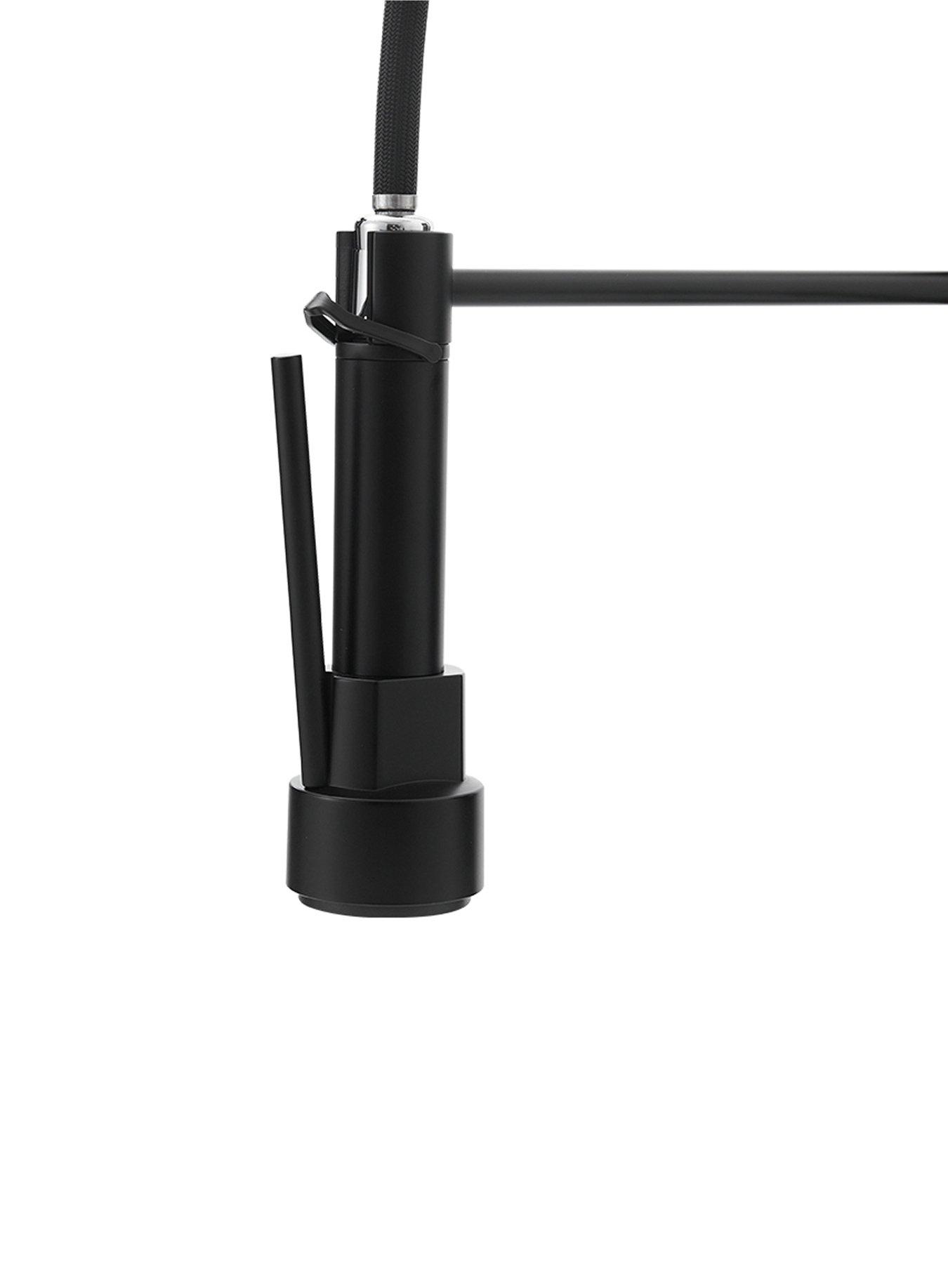 living-and-home-black-kitchen-faucet-with-pull-down-spring-spoutback