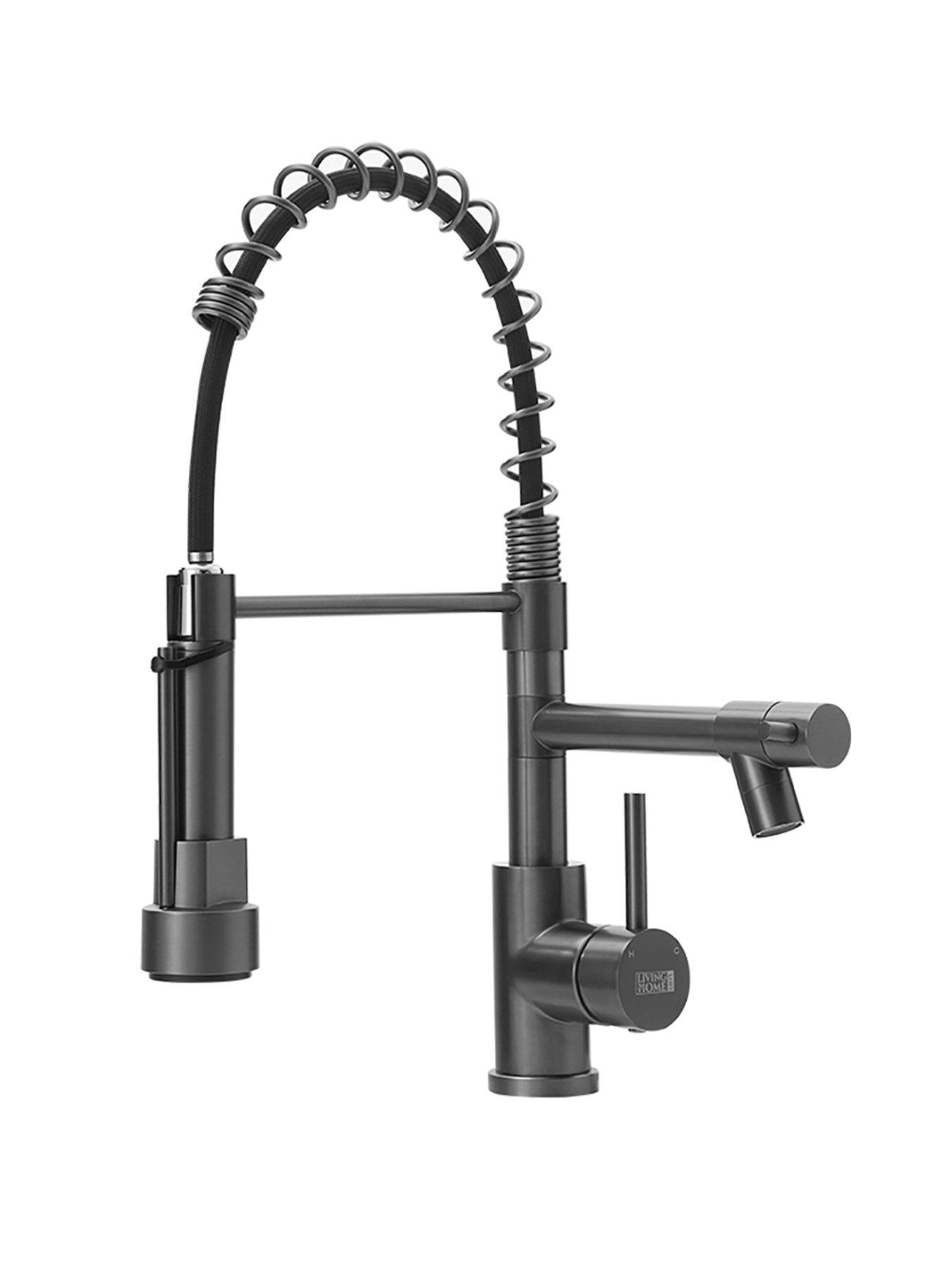 living-and-home-grey-kitchen-faucet-with-pull-down-spring-spoutback