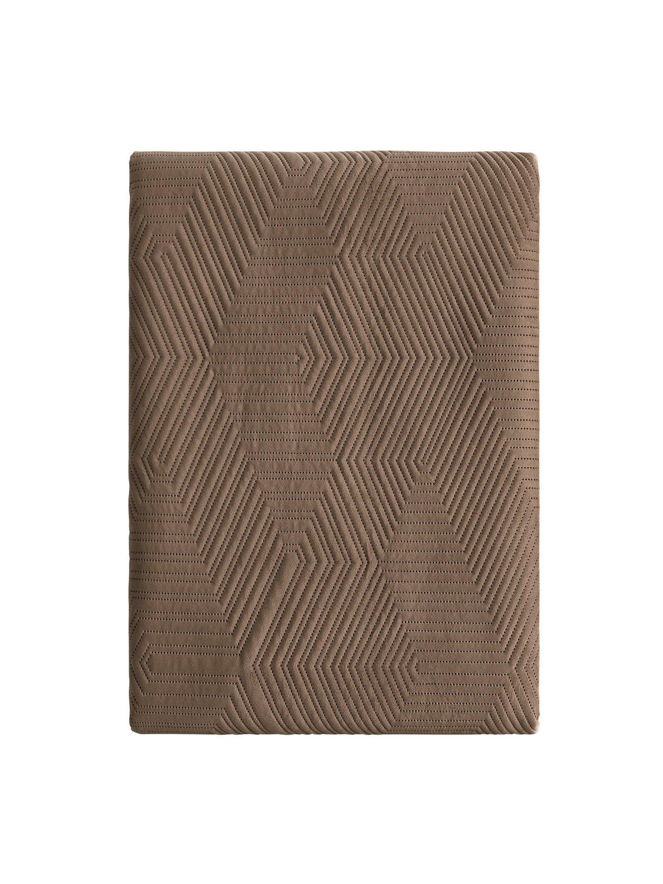 Image 5 of 5 of Dusk Torino Velvet Geometric Pinsonic Bedspread