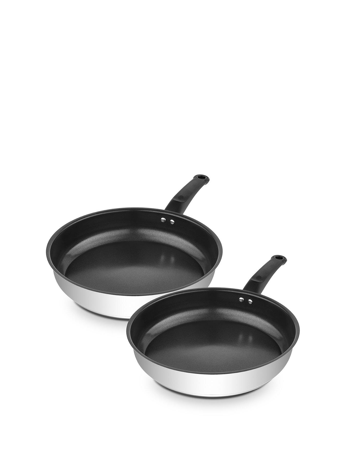 Laura Ashley Townhouse Stainless Steel 20cm  &  28cm Frying Pan set