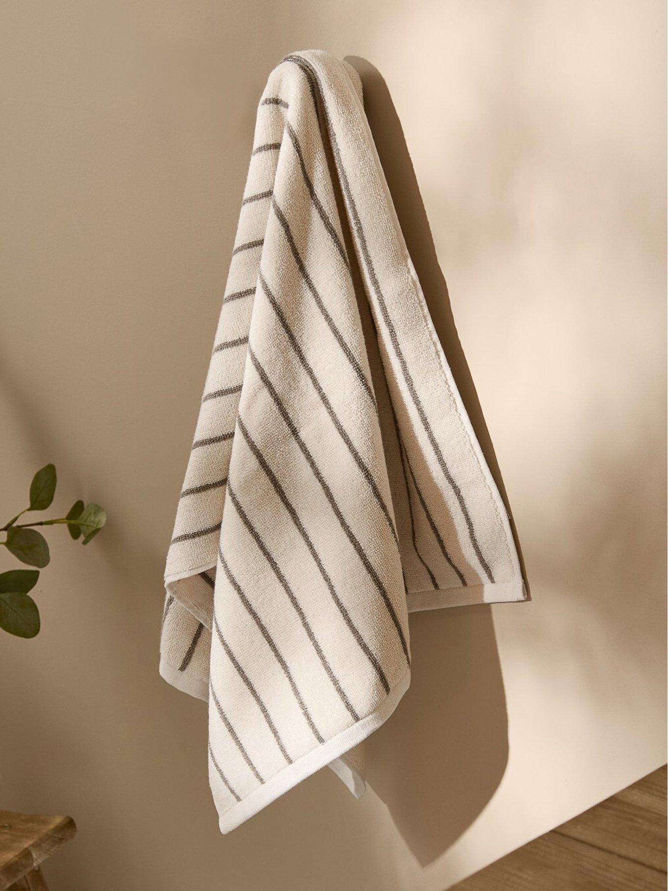 Yard HEBDEN NARROW STRIPE TOWEL COLLECTION MOLE