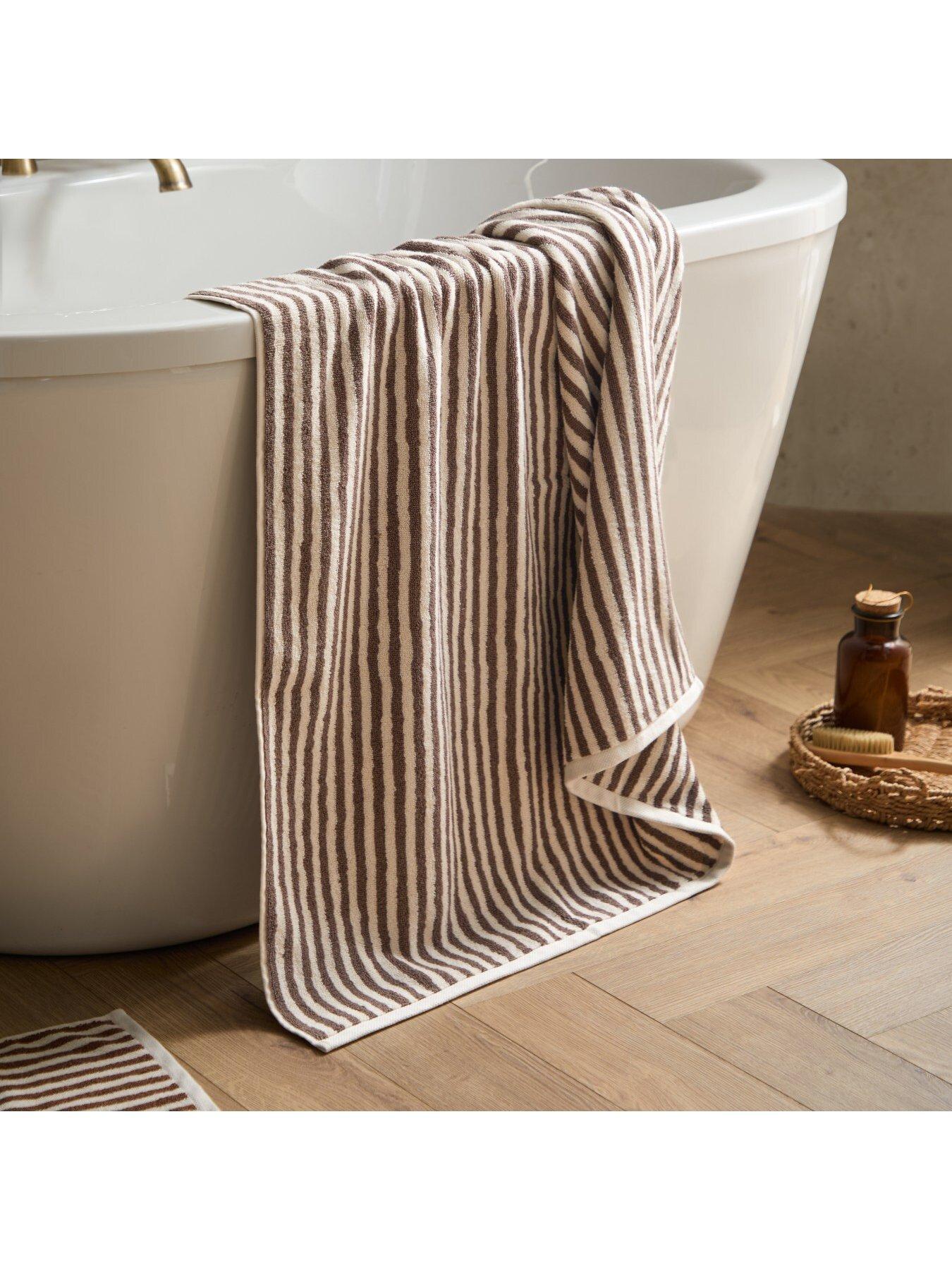 Image 5 of 6 of Yard Hebden Stripe Towel Collection Chocolate