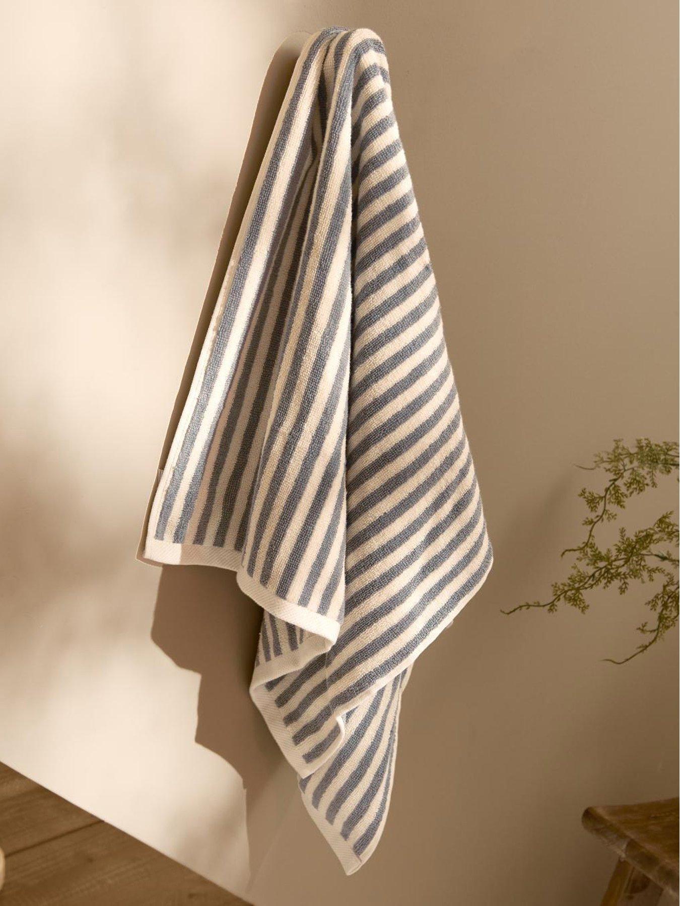 Yard Hebden Stripe Towel Collection Grey