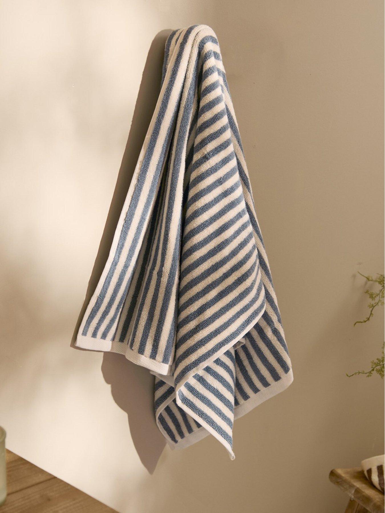 Yard Hebden Stripe Towel Collection Mineral Blue