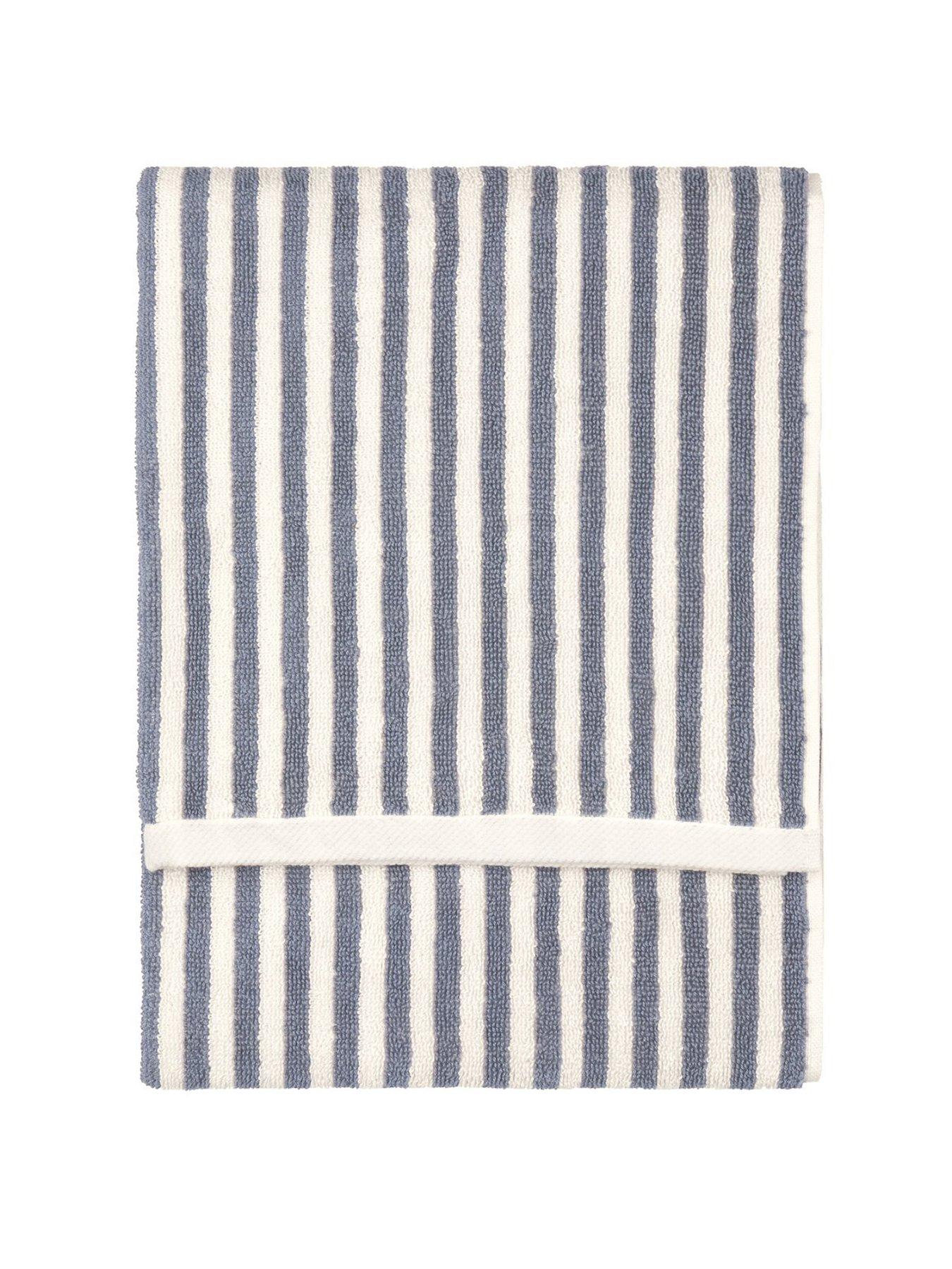 Image 2 of 6 of Yard Hebden Stripe Towel Collection Mineral Blue