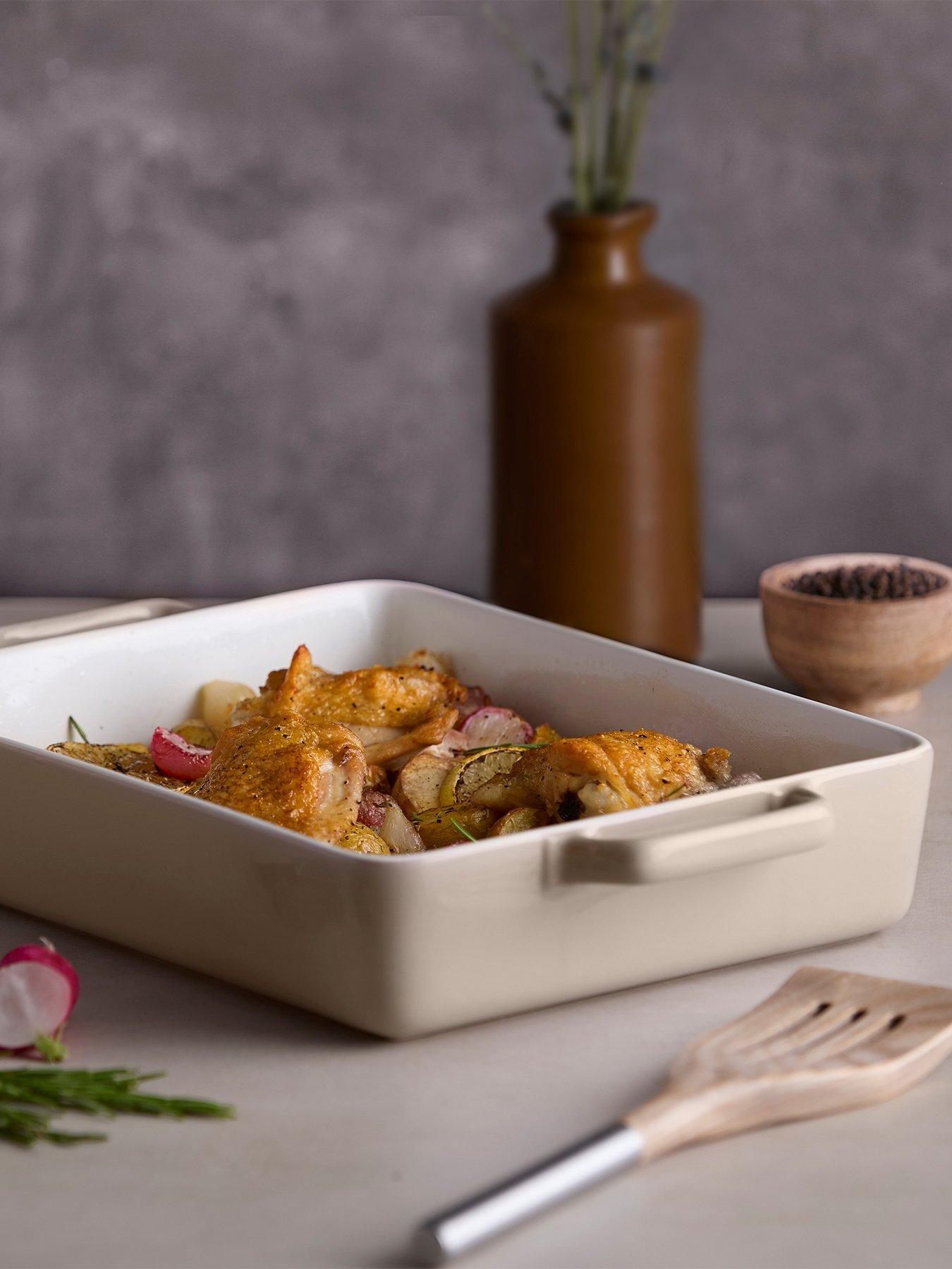 Image 1 of 8 of Barbary & Oak Nattura 38cm Rectangular Baking Dish, Easy Grip Handles, Cashmere