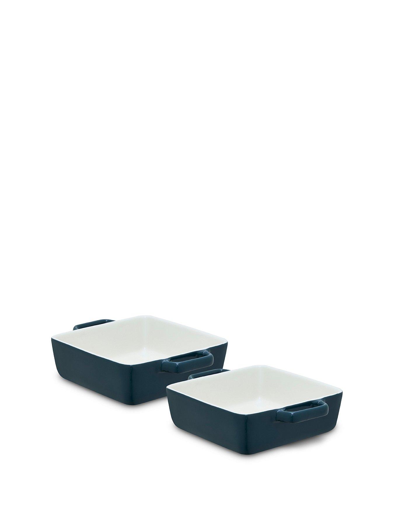 Barbary & Oak Nattura Set Of Two 20.5cm Square Baking Dishes, Agave