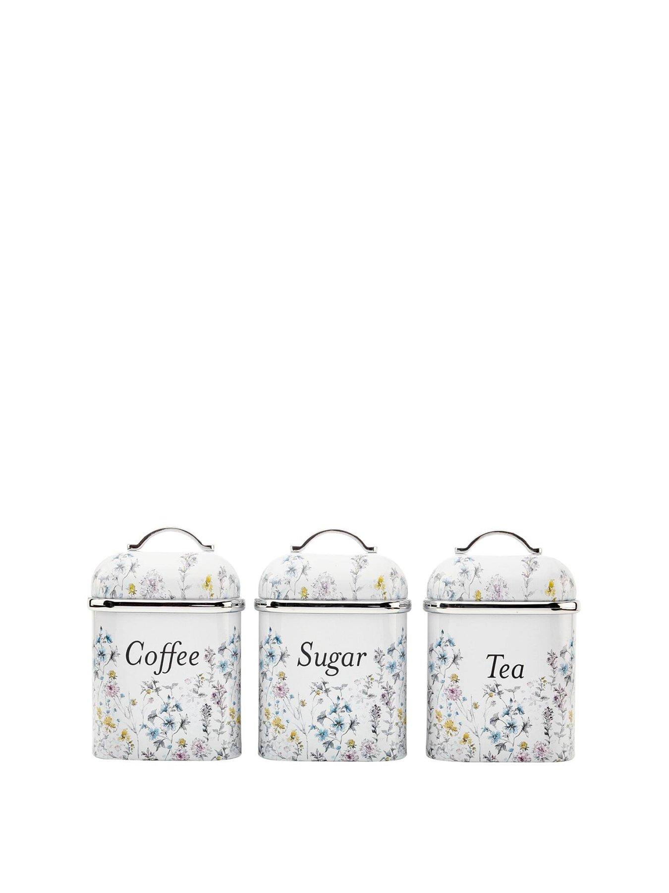 Image 2 of 7 of Laura Ashley Set Of 3 Storage Canisters With Removable Lids, Wild Meadow