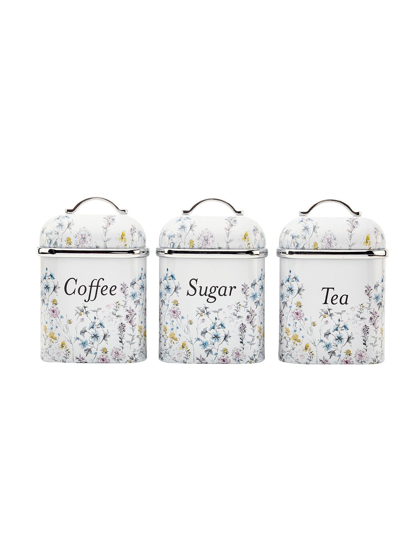 Image 7 of 7 of Laura Ashley Set Of 3 Storage Canisters With Removable Lids, Wild Meadow
