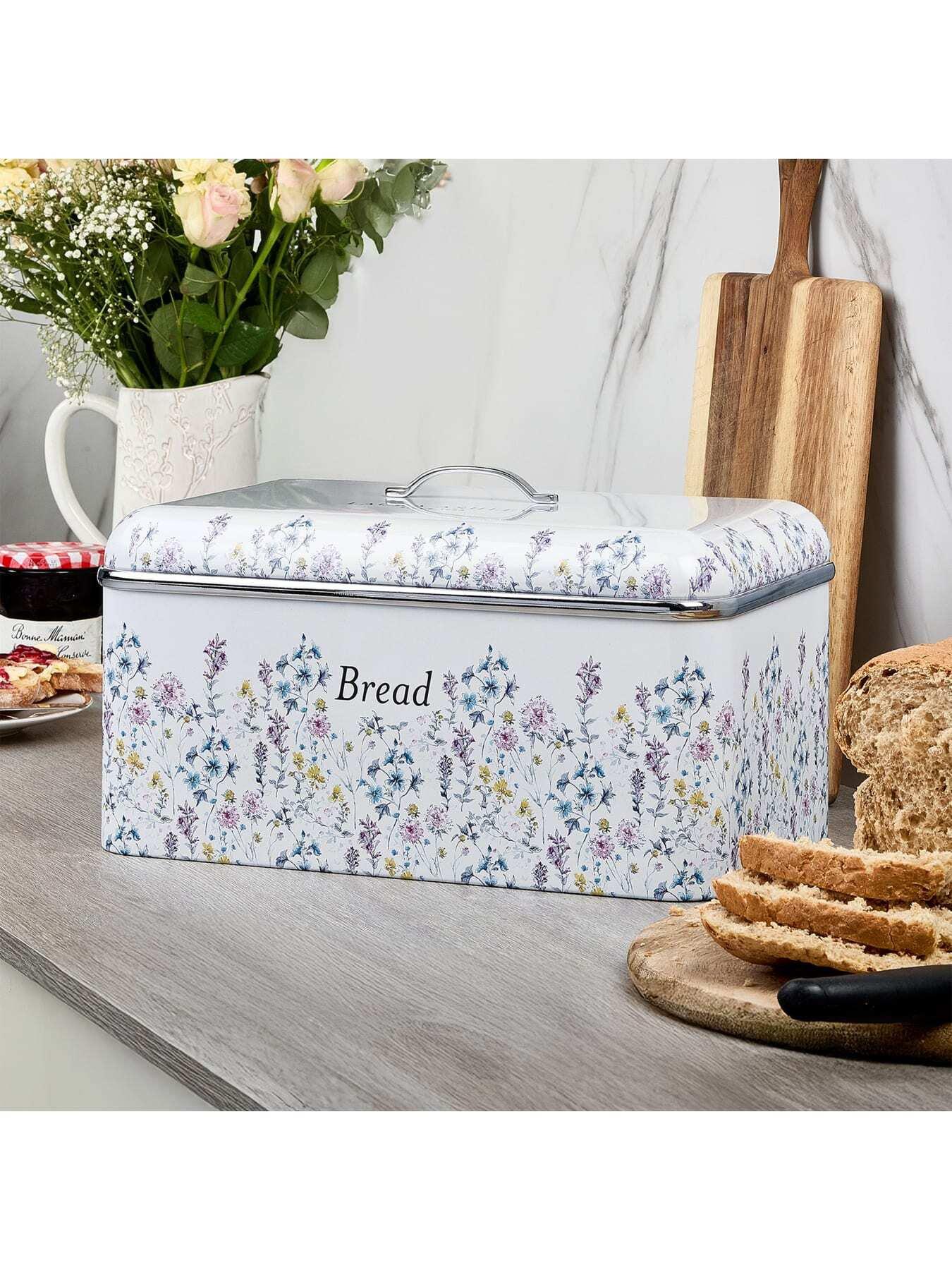 Image 5 of 6 of Laura Ashley Bread Bin With Removable Lift-top Lid, Wild Meadow