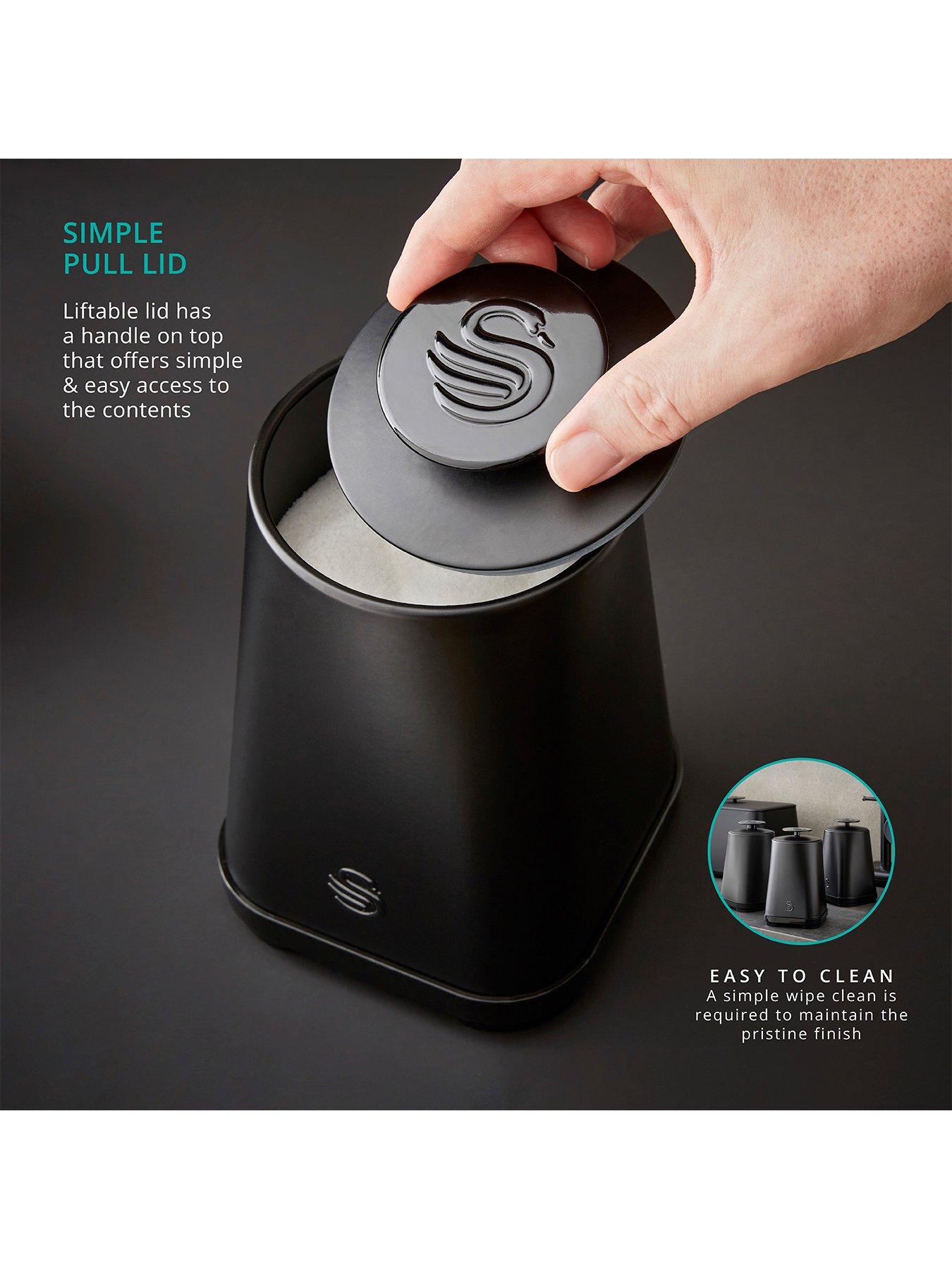 swan-stealth-4-piece-bread-bin-and-storage-canister-set-matte-blackdetail
