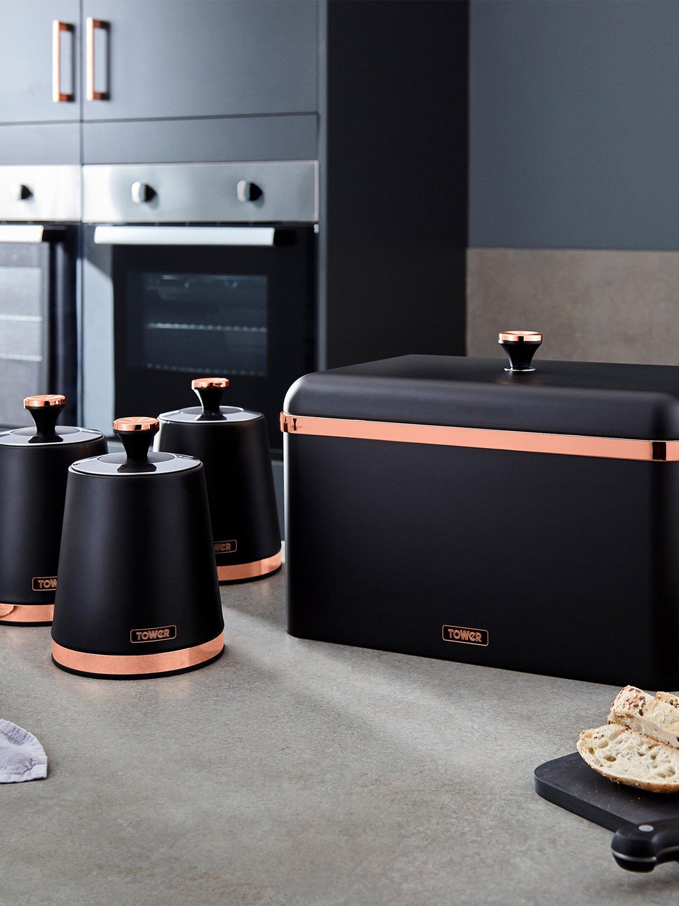 swan-cavaletto-4-piece-bread-bin-and-storage-canister-set-black-and-rose-gold