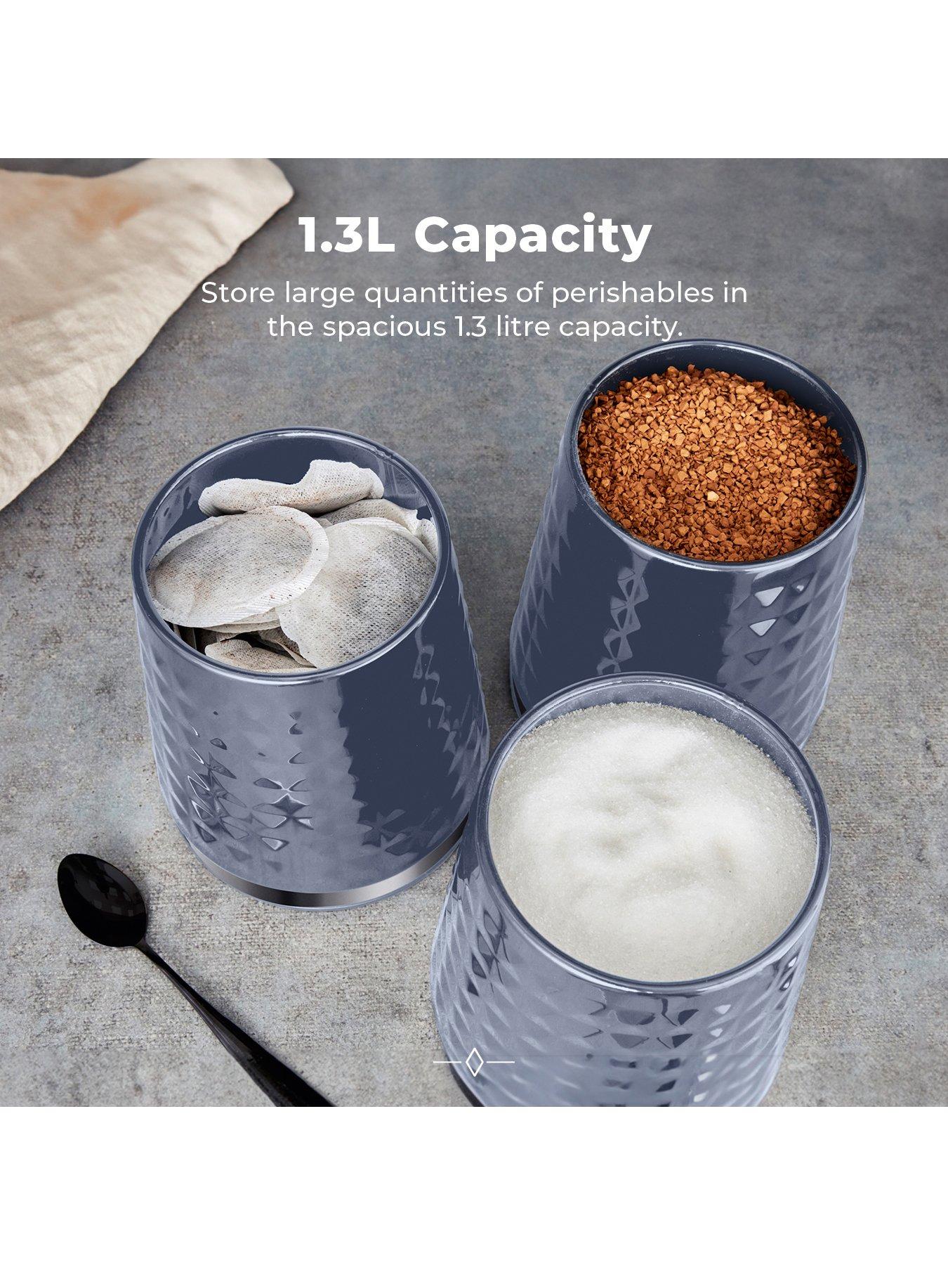 tower-solitaire-4-piece-bread-bin-and-canister-set-greyback