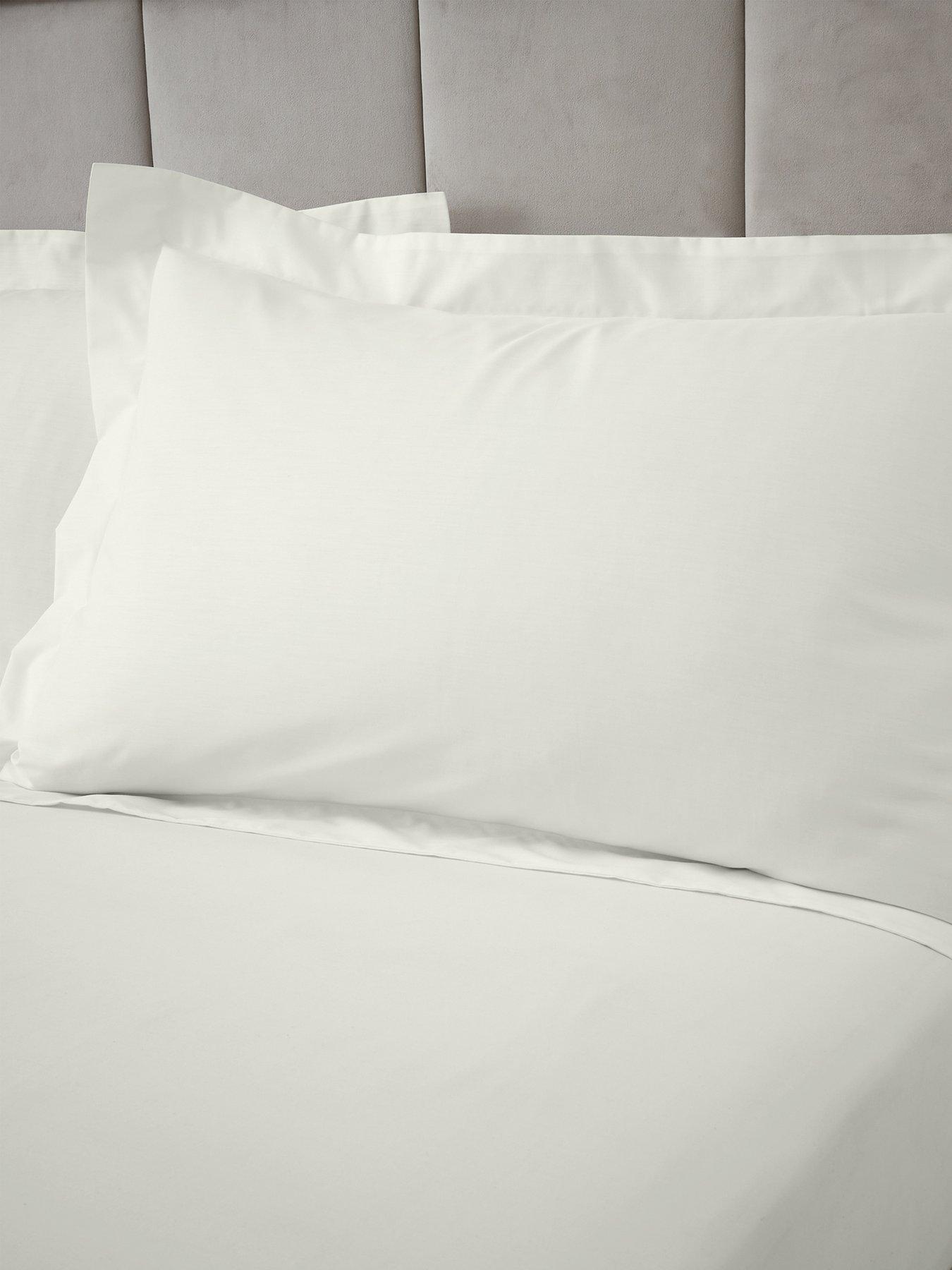 Image 1 of 4 of Bianca Bianca 180 Thread Count Egyptian Cotton Oxford Pillowcase Cream