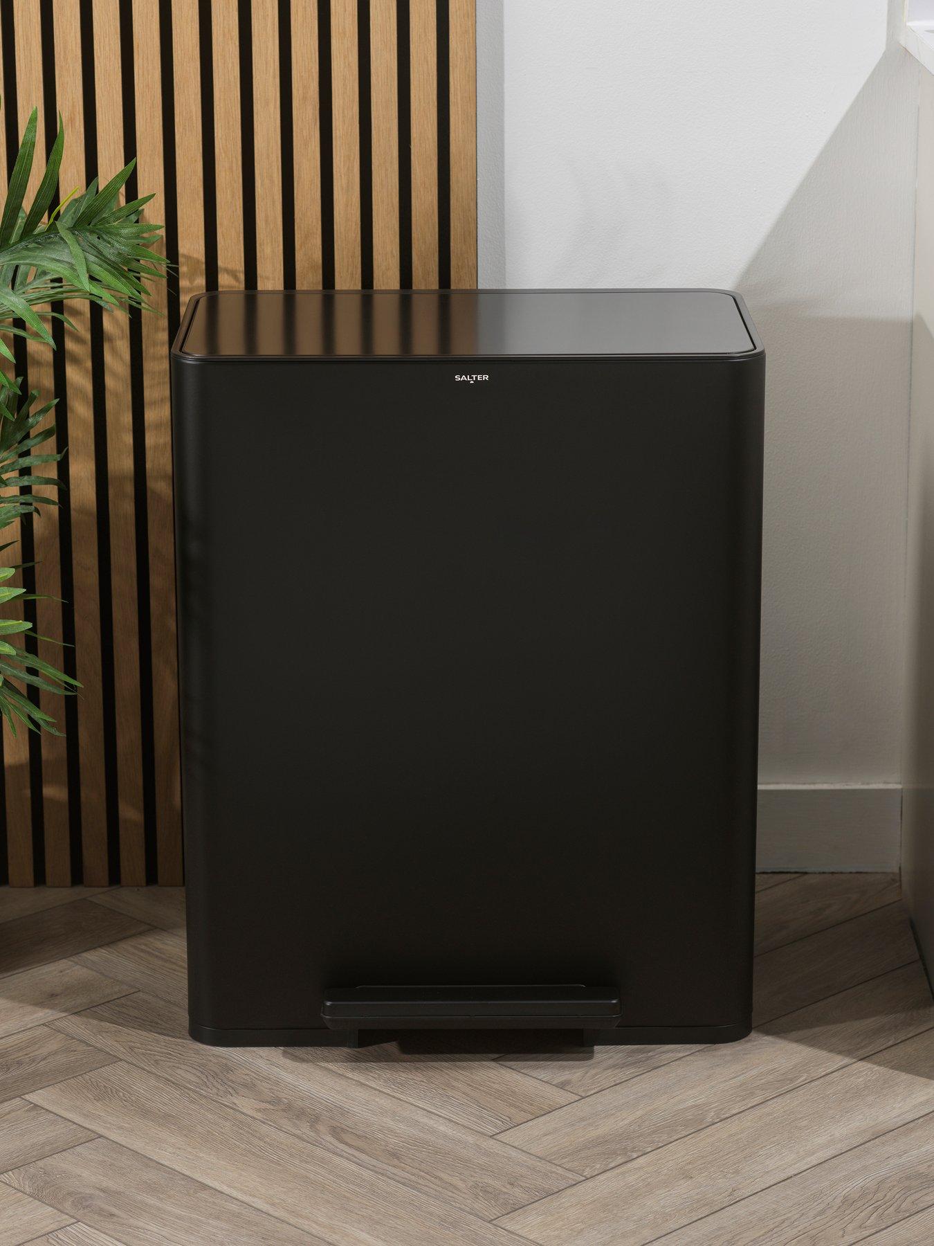 salter-ss-dual-recycle-pedal-bin-black