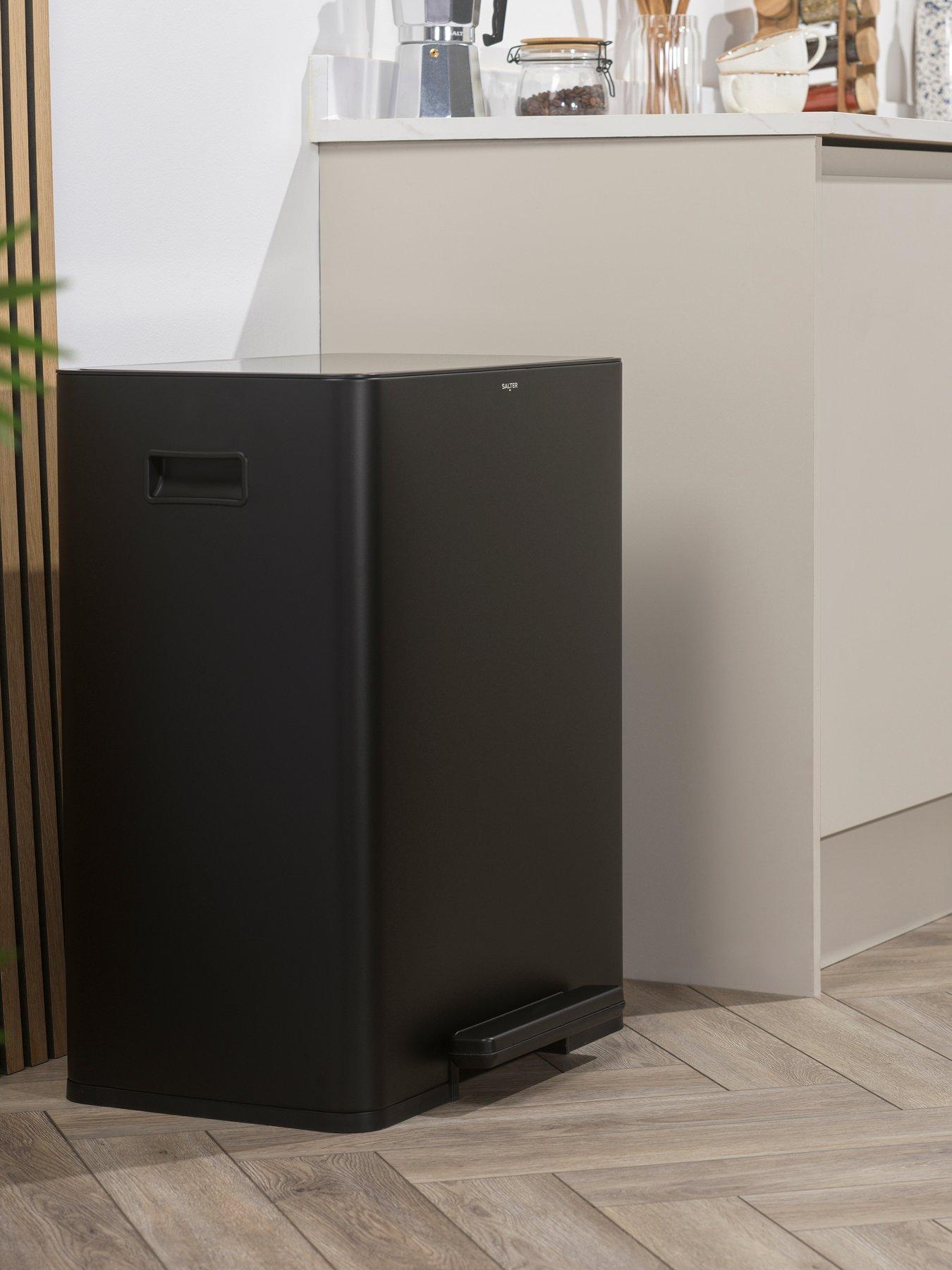salter-ss-dual-recycle-pedal-bin-blackback
