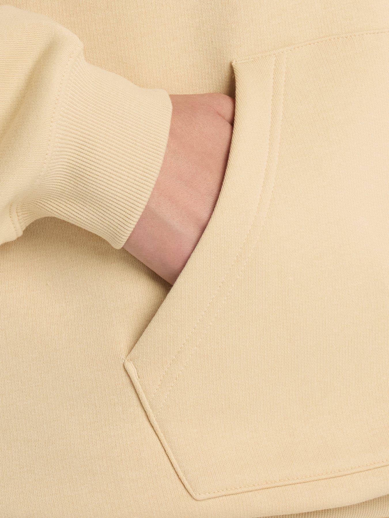 Image 7 of 7 of New Balance Womens Reimagined Fleece Long Length Hoodie - Beige