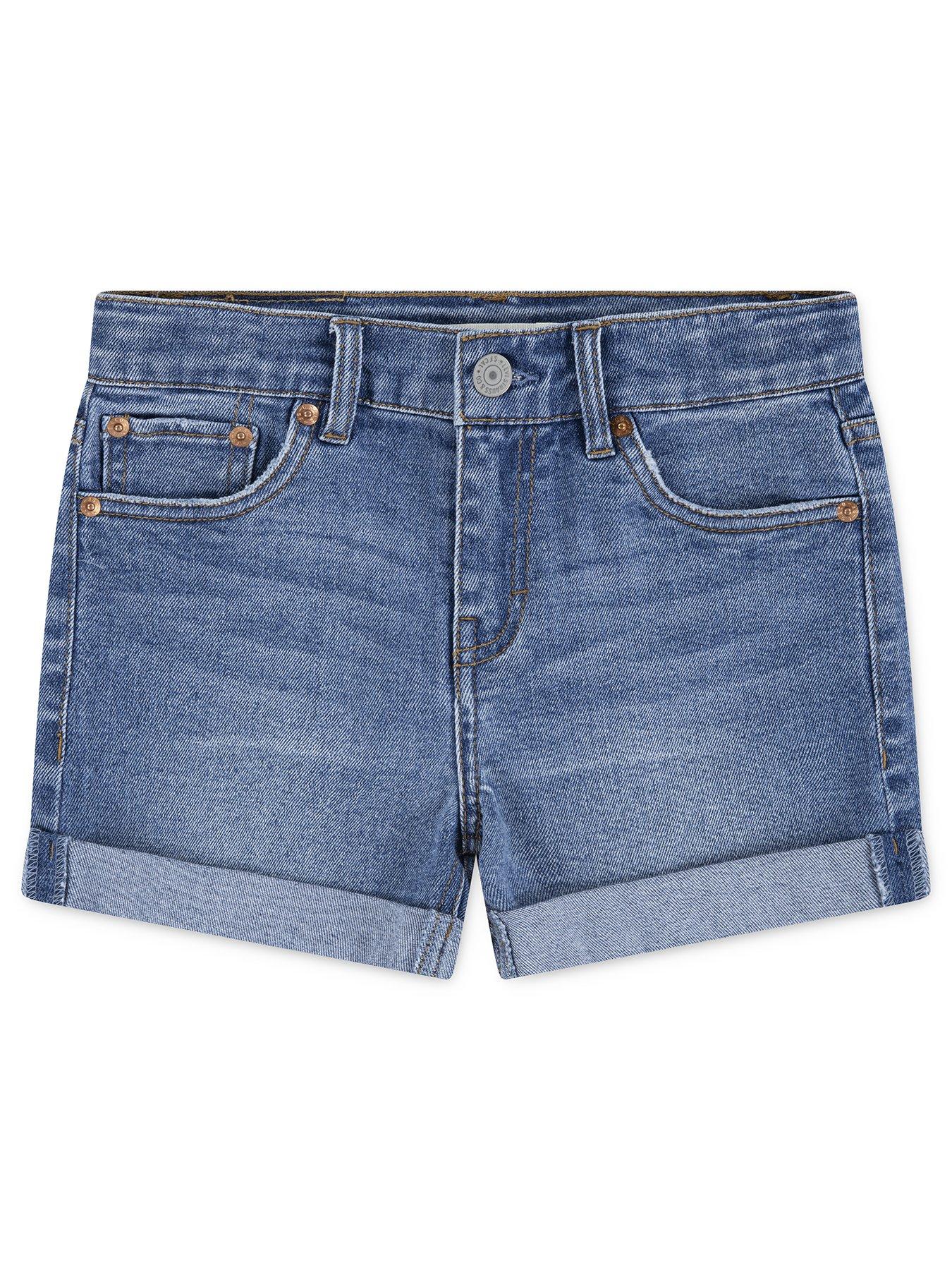 Image 1 of 4 of Levi's Girls Girlfriend Shorts - Blue
