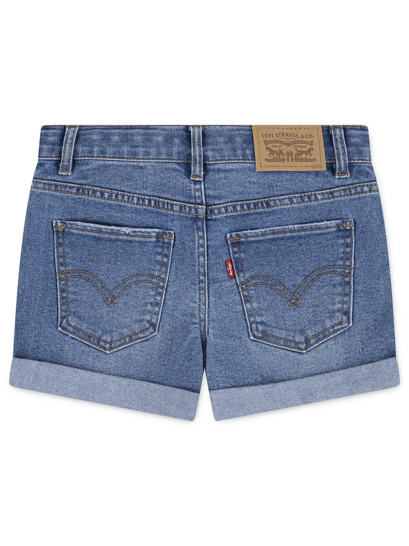 Image 2 of 4 of Levi's Girls Girlfriend Shorts - Blue