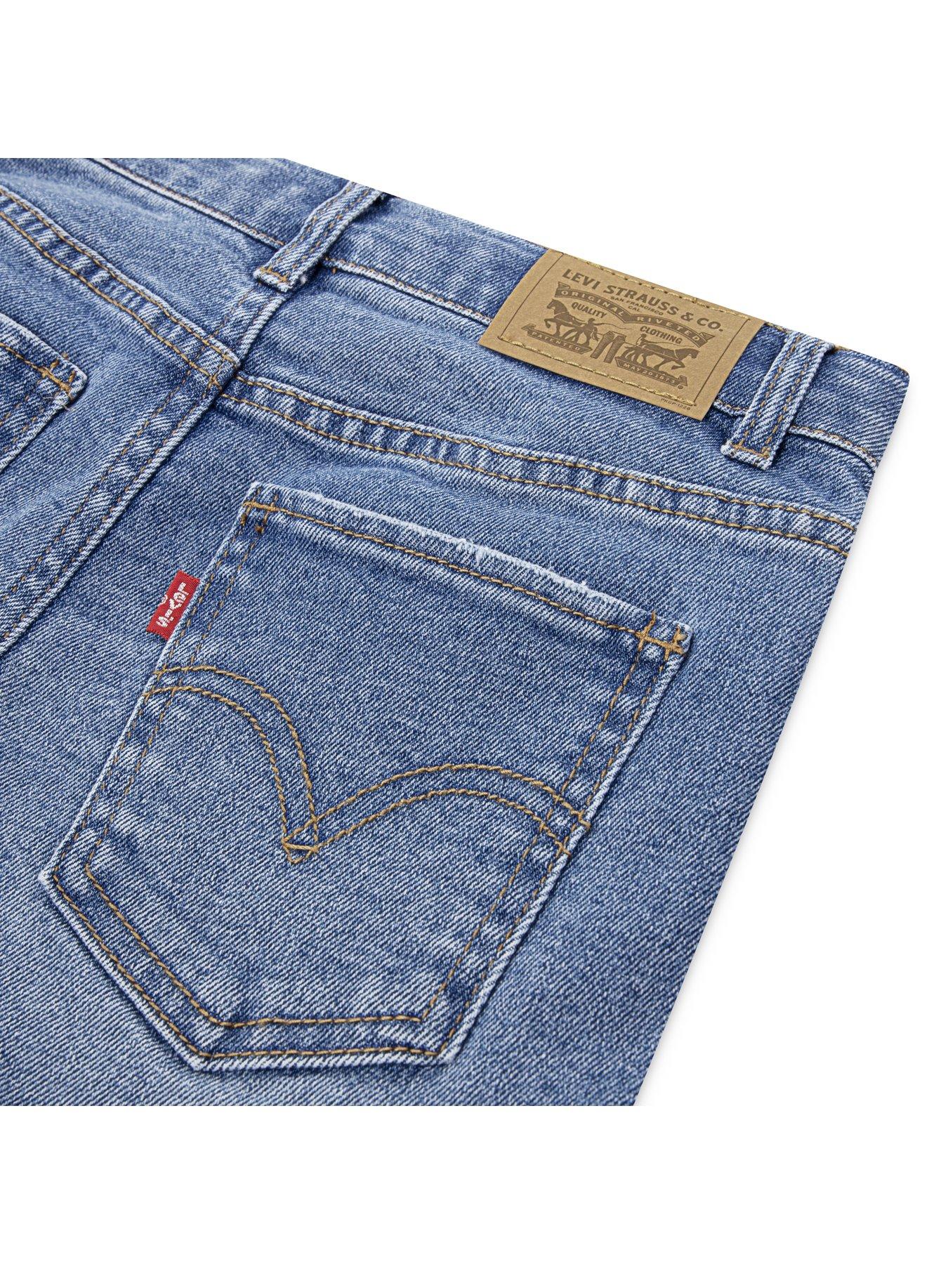 Image 4 of 4 of Levi's Girls Girlfriend Shorts - Blue