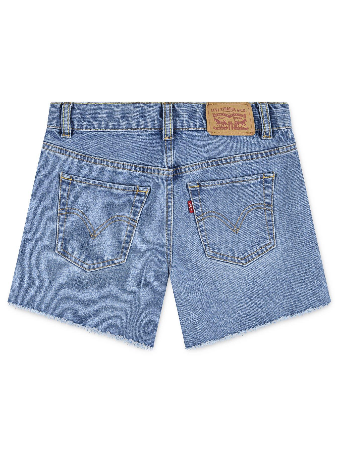 Image 2 of 4 of Levi's Girls A Line Shorts - Blue