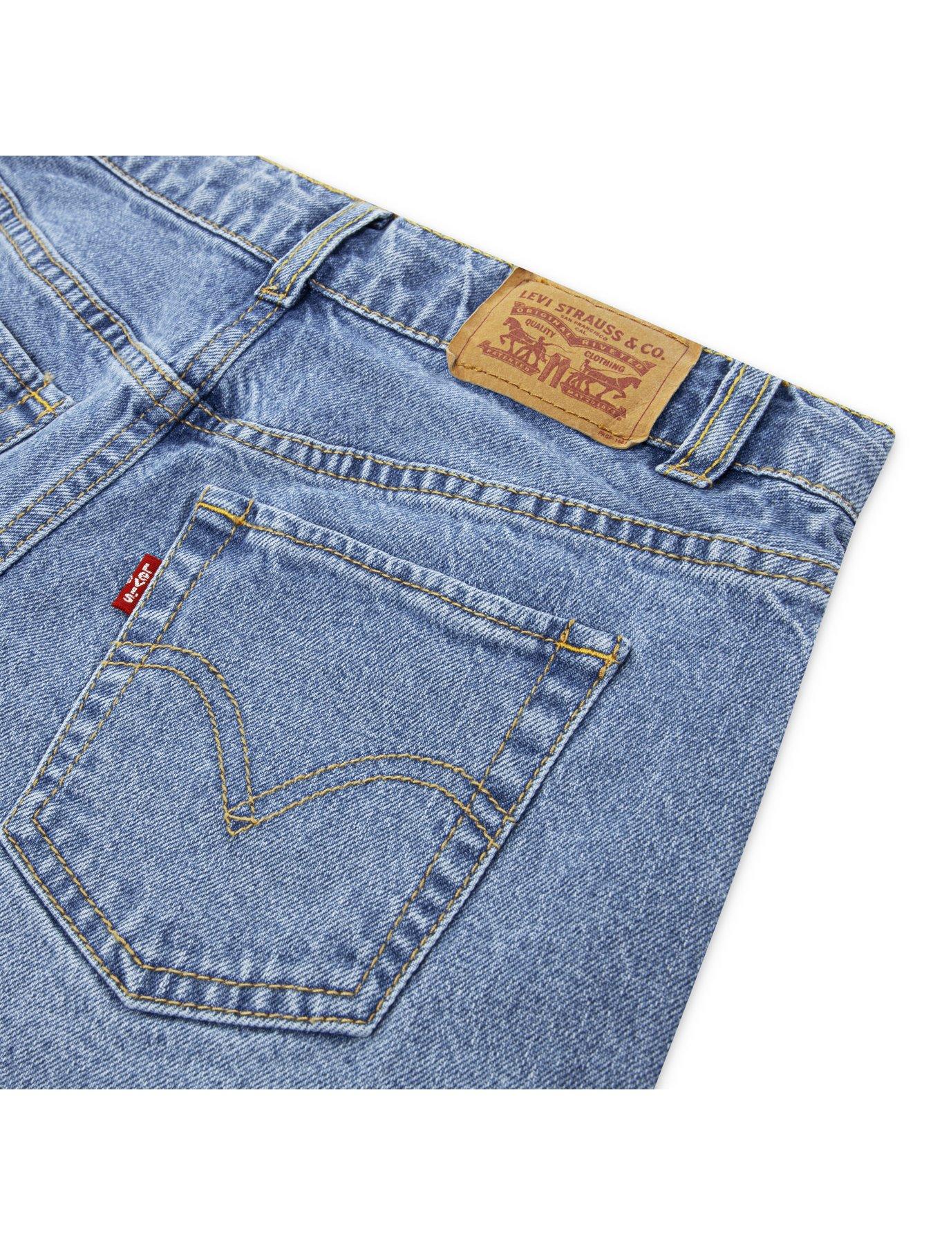 Image 4 of 4 of Levi's Girls A Line Shorts - Blue