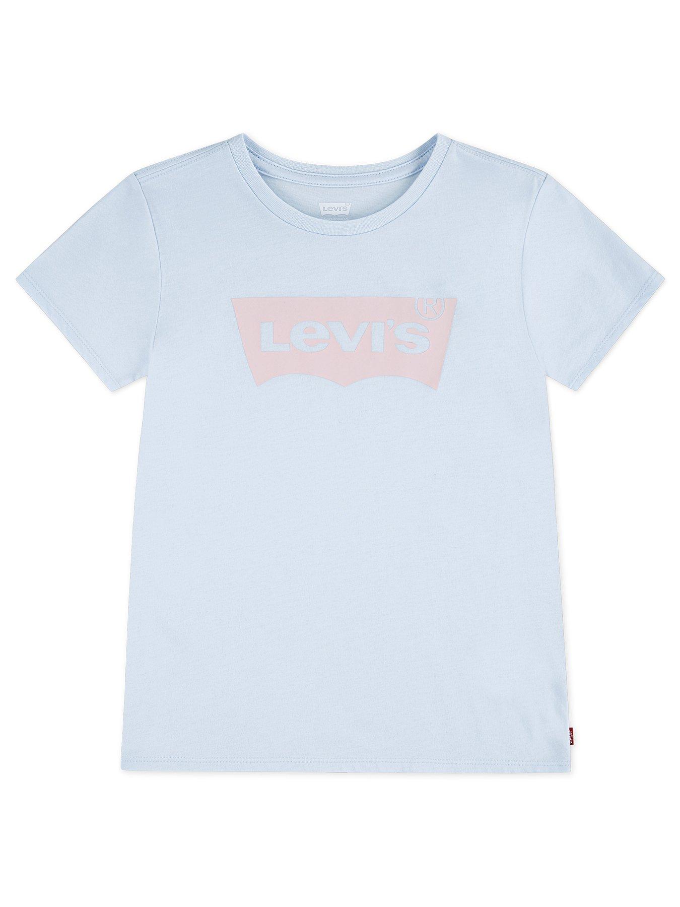 Image 1 of 3 of Levi's Girls Short Sleeve Batwing T-Shirt - Blue