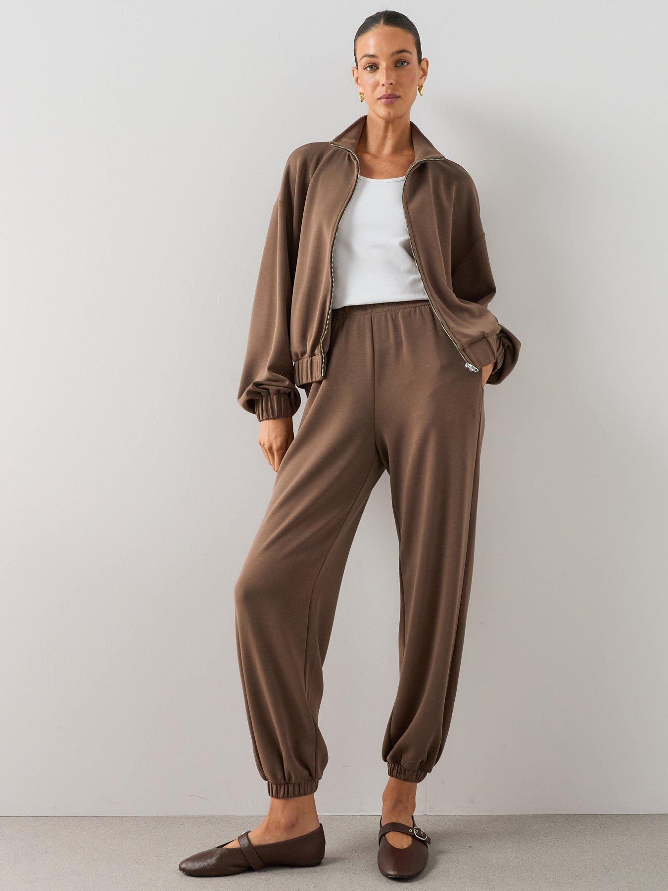 The Very Collection Modal Cuff Jogger - Brown