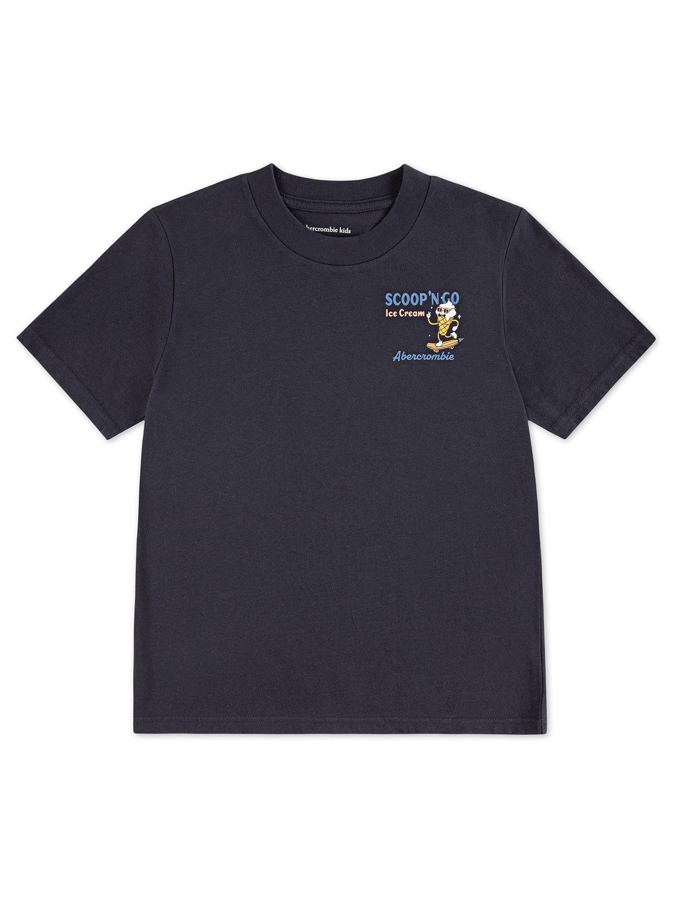 Abercrombie & Fitch Boys Scoop 'No Go Short Sleeve T-Shirt - Black