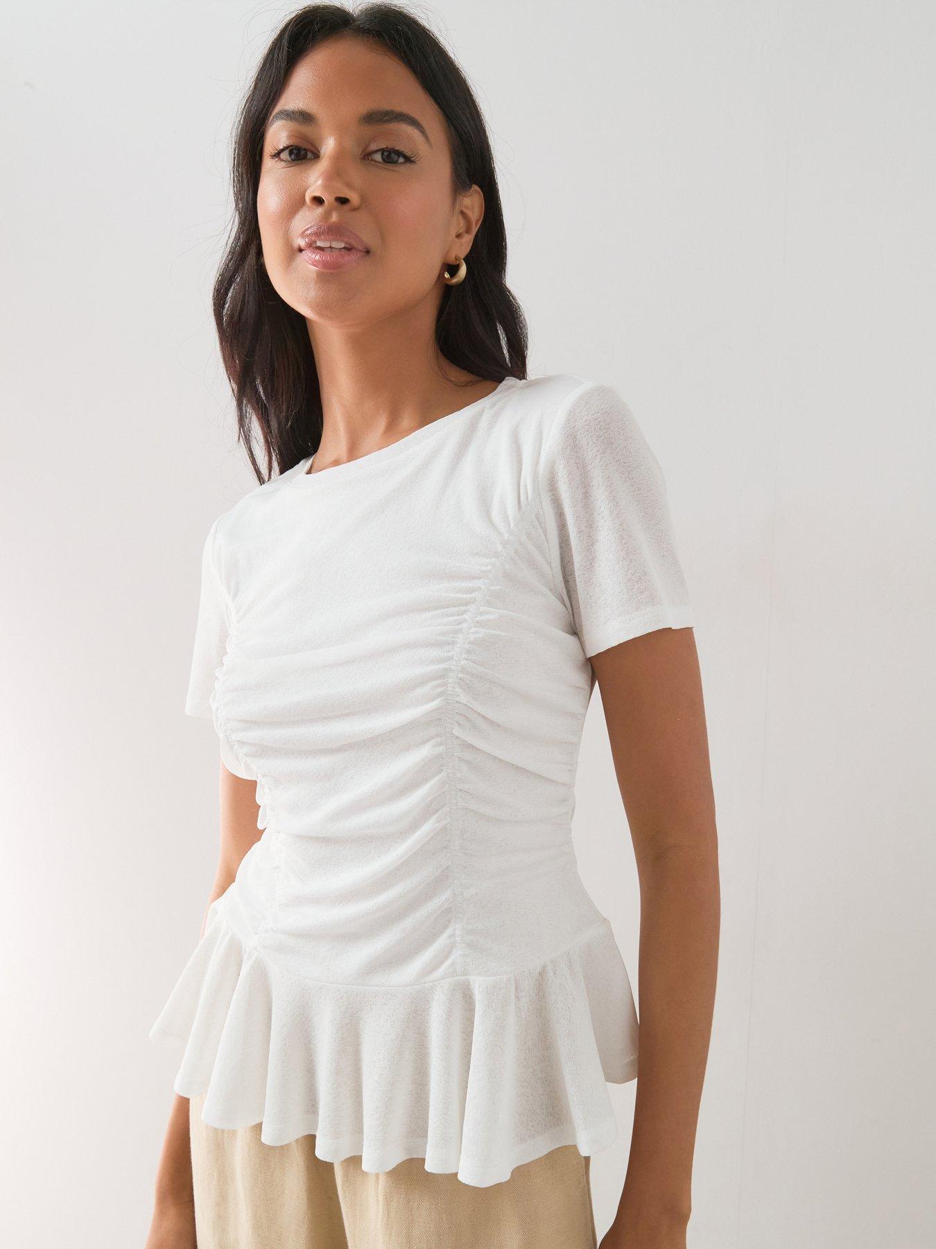 The Very Collection Ruched Side Peplum Top
