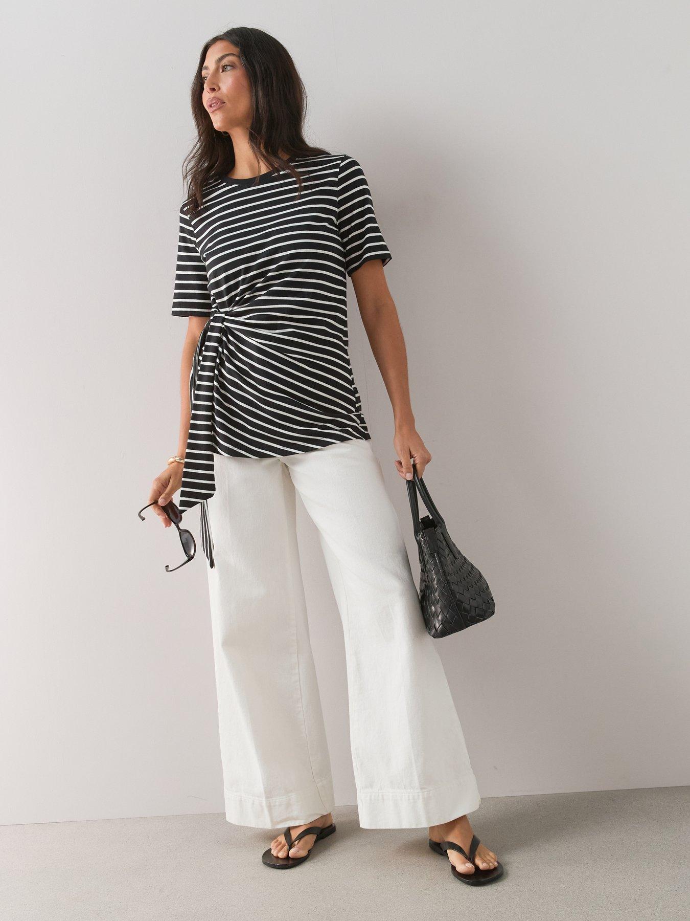 Image 3 of 7 of The Very Collection Knot Front Stripe Top