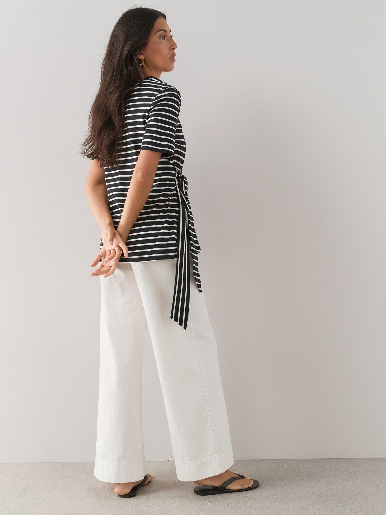 Image 5 of 7 of The Very Collection Knot Front Stripe Top