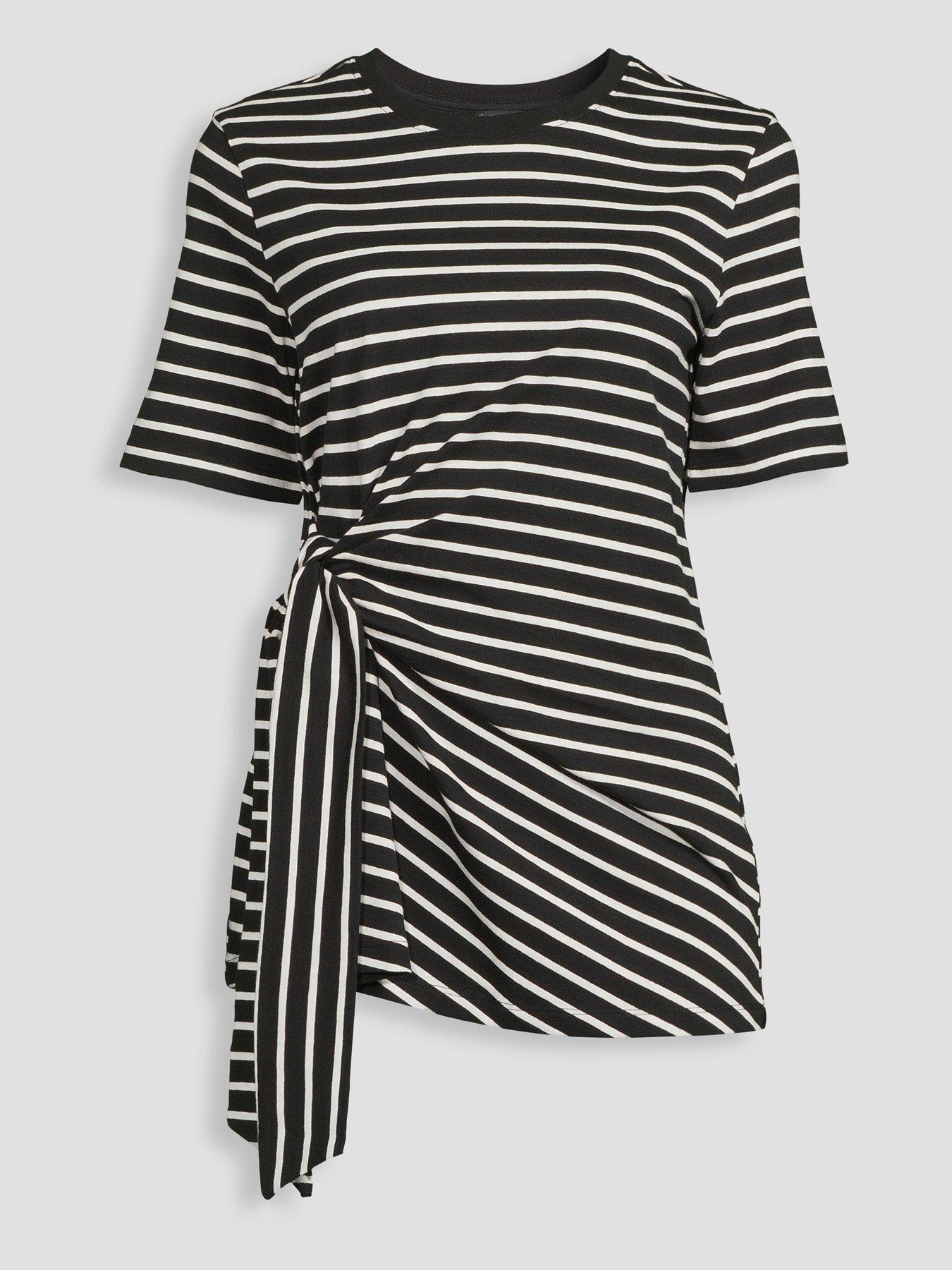 Image 7 of 7 of The Very Collection Knot Front Stripe Top