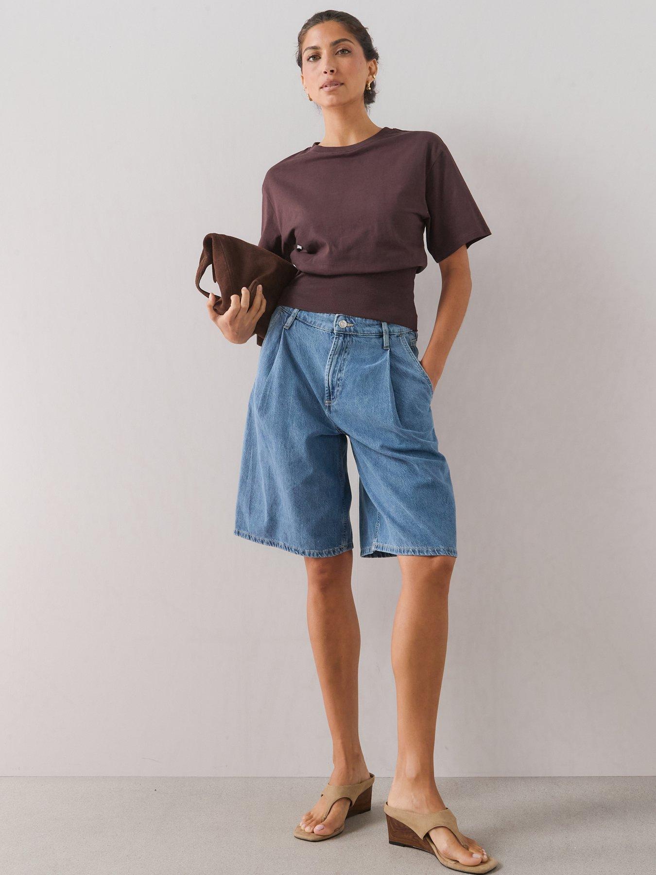 Image 3 of 7 of The Very Collection Rib Waistband Top - Brown