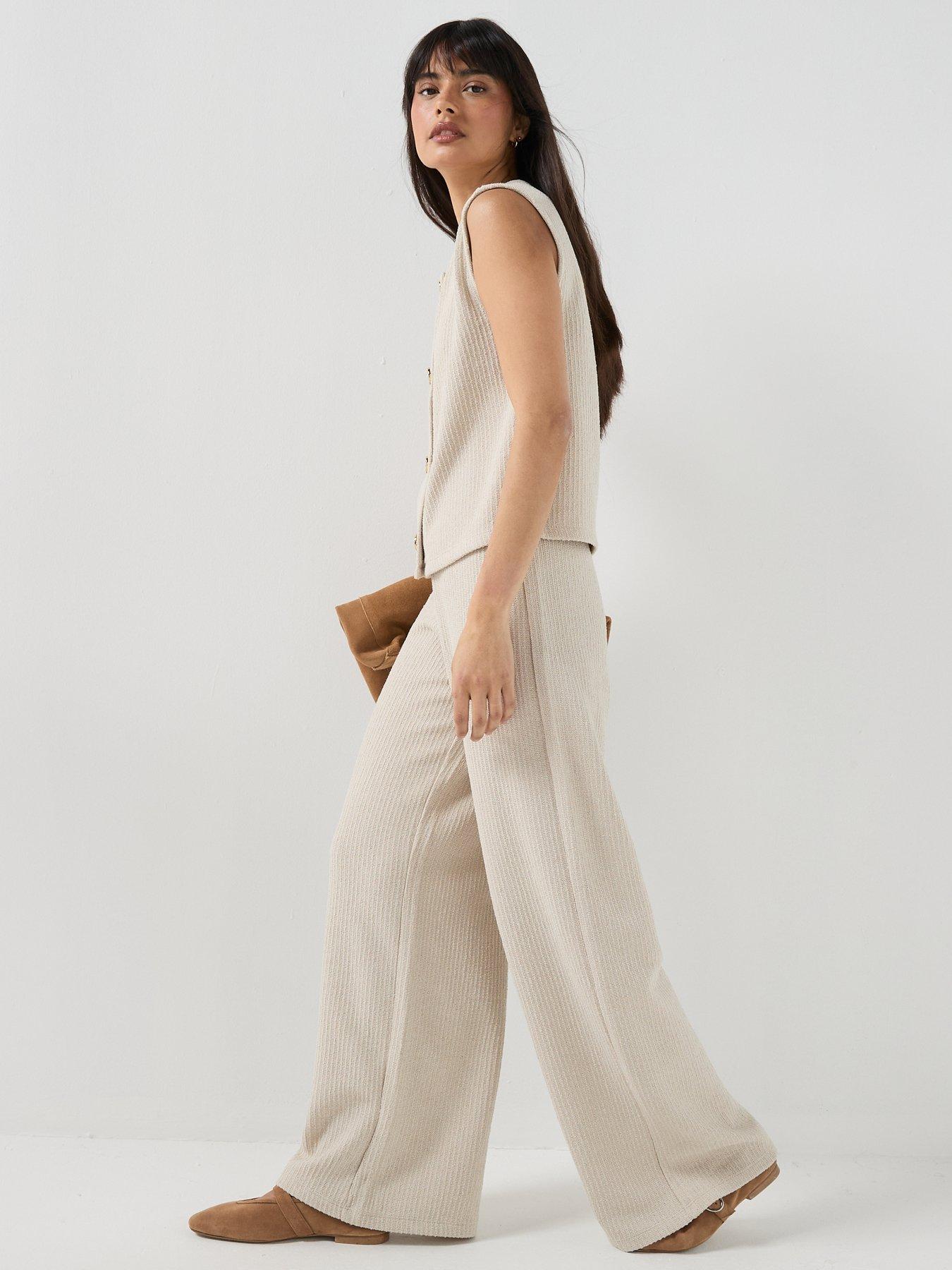 Image 3 of 5 of Only Onlvicki Button Co-ord Vest - Pumice Stone