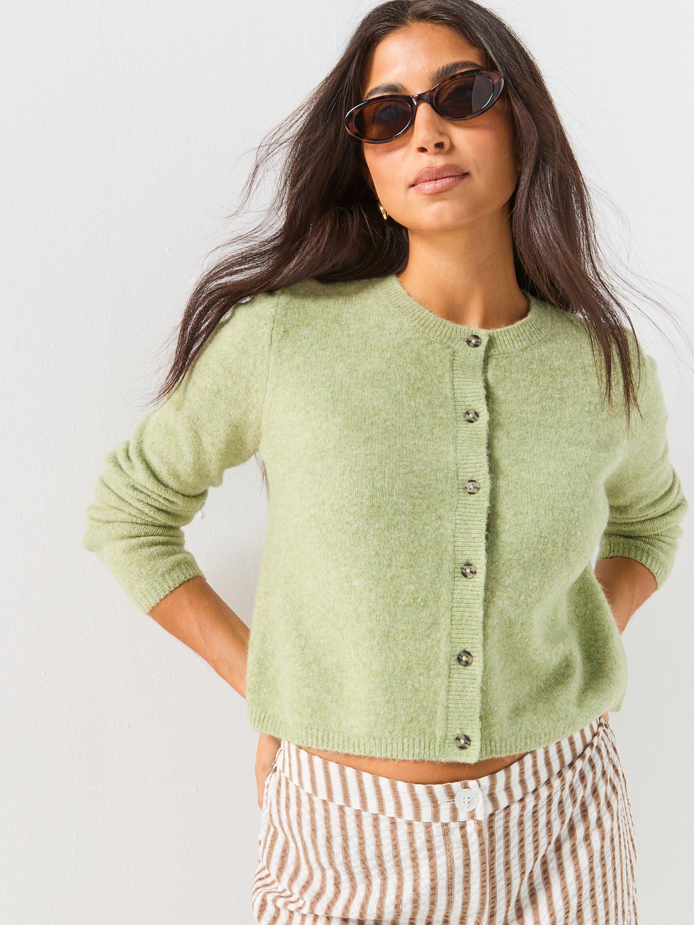 Image 1 of 6 of JDY Jdychloe Knitted Cardigan - Green