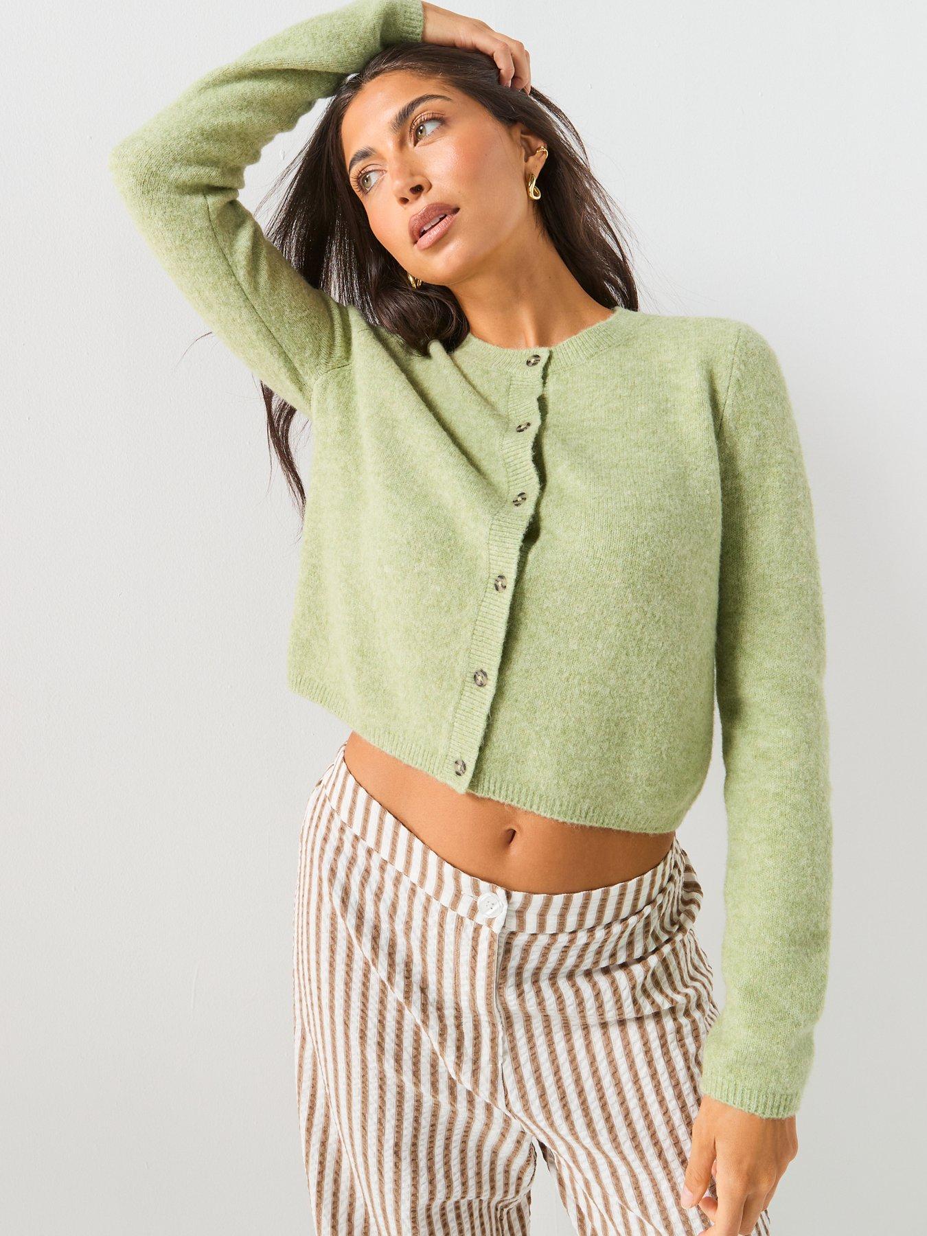Image 6 of 6 of JDY Jdychloe Knitted Cardigan - Green