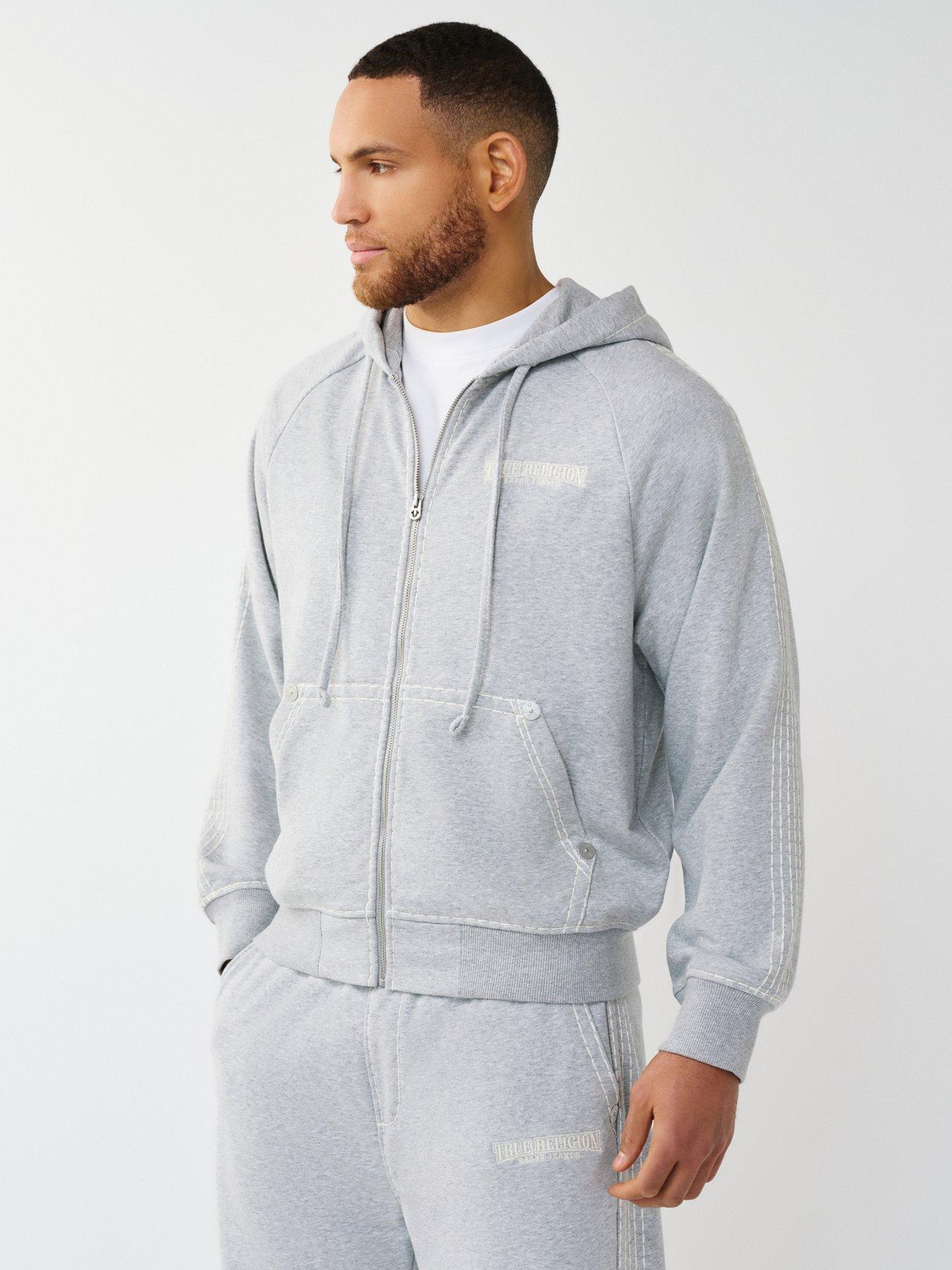 Image 1 of 6 of TRUE RELIGION Buddha Back Graphic Hoodie - Grey