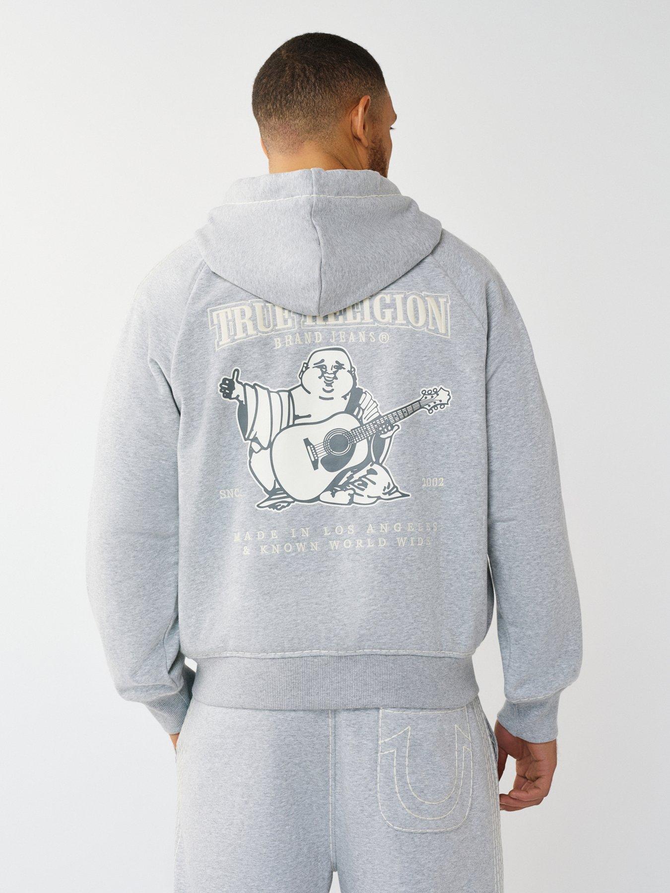 Image 2 of 6 of TRUE RELIGION Buddha Back Graphic Hoodie - Grey