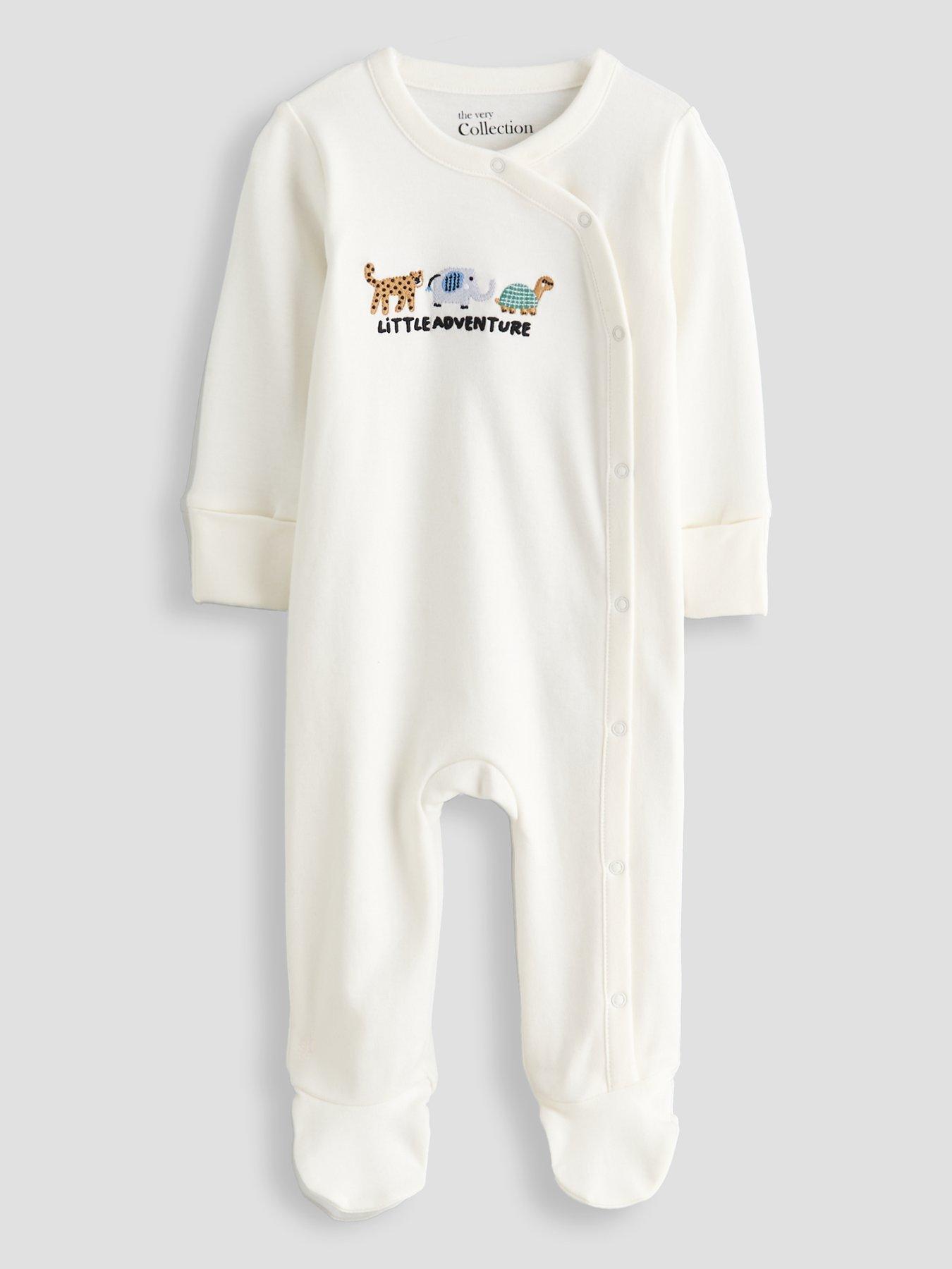 The Very Collection Unisex Embroidered Little Adventure Sleepsuit