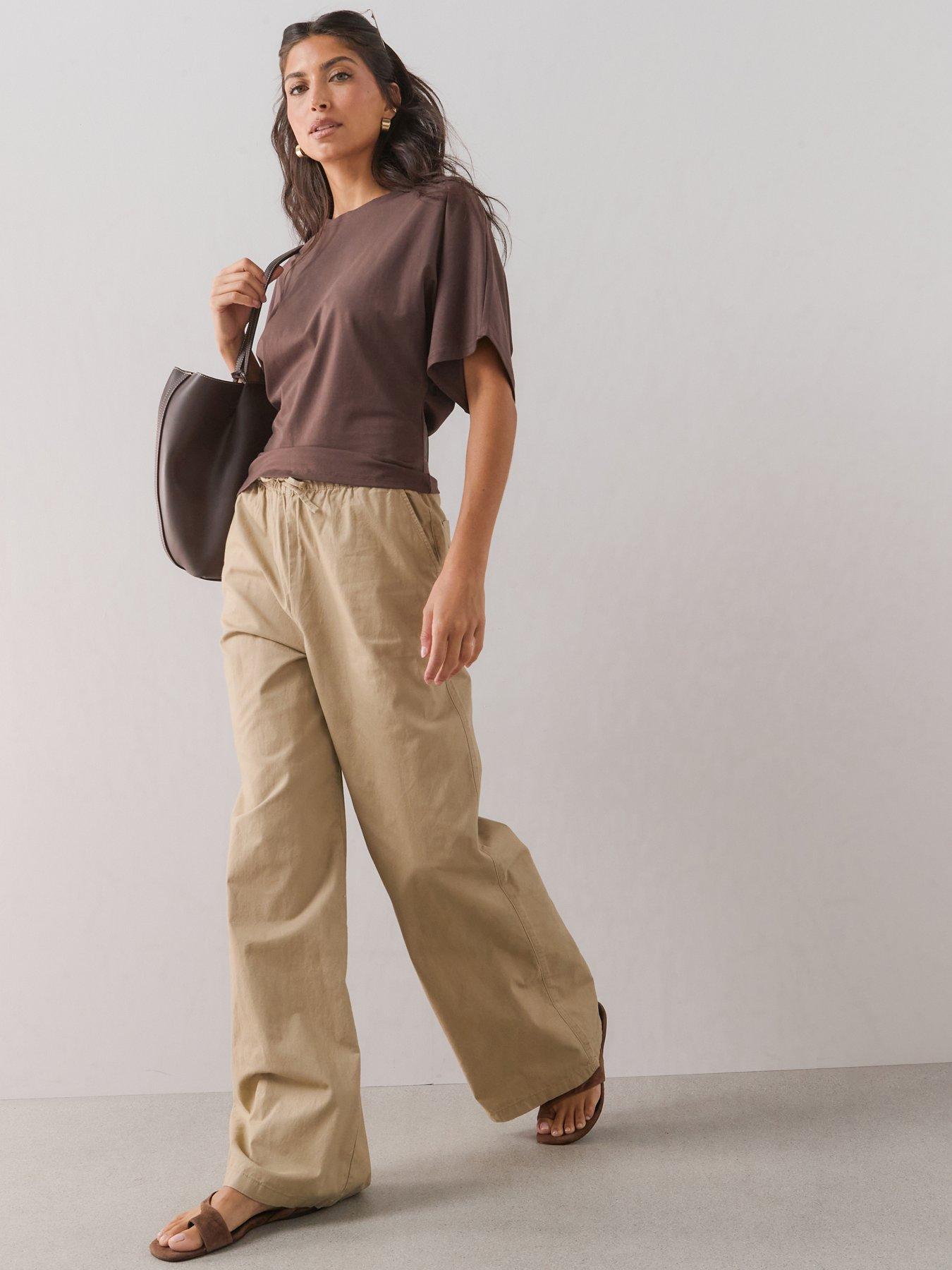 The Very Collection Batwing Boxy Tee - Brown